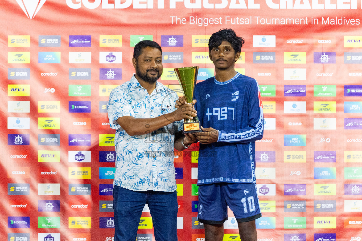 AA Bodufolhudhoo vs AA Mathiveri in Day 21 of Golden Futsal Challenge 2024 was held on Sunday , 4th February 2024 in Hulhumale', Maldives Photos: Nausham Waheed / images.mv