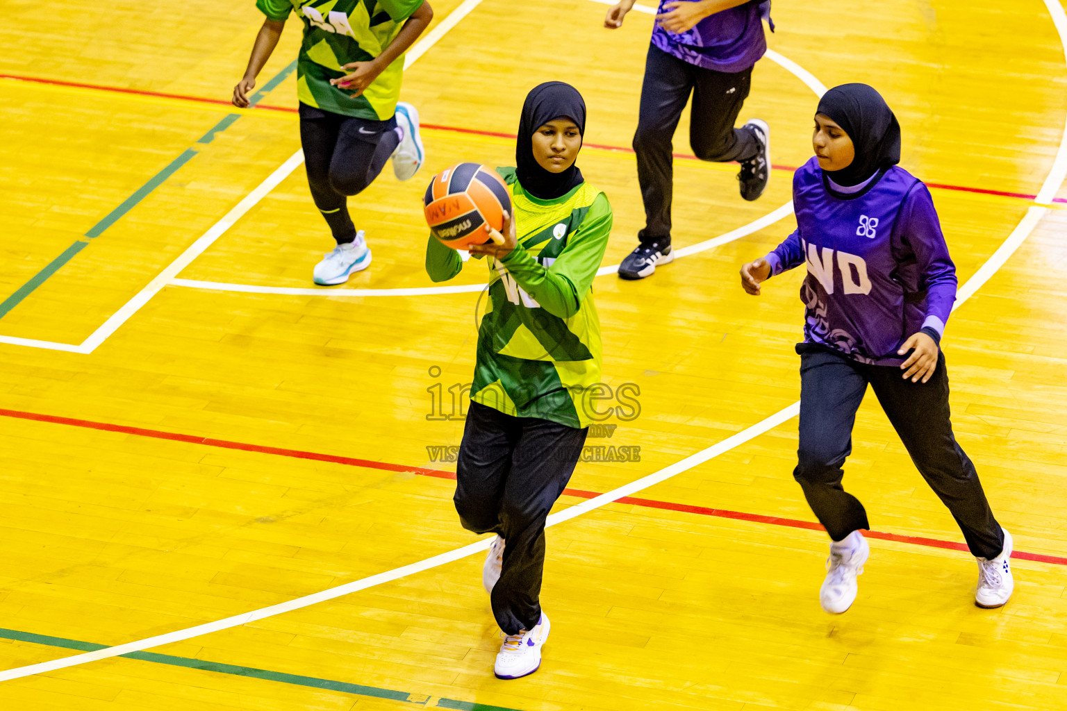 Day 7 of 25th Inter-School Netball Tournament was held in Social Center at Male', Maldives on Saturday, 17th August 2024. Photos: Nausham Waheed / images.mv