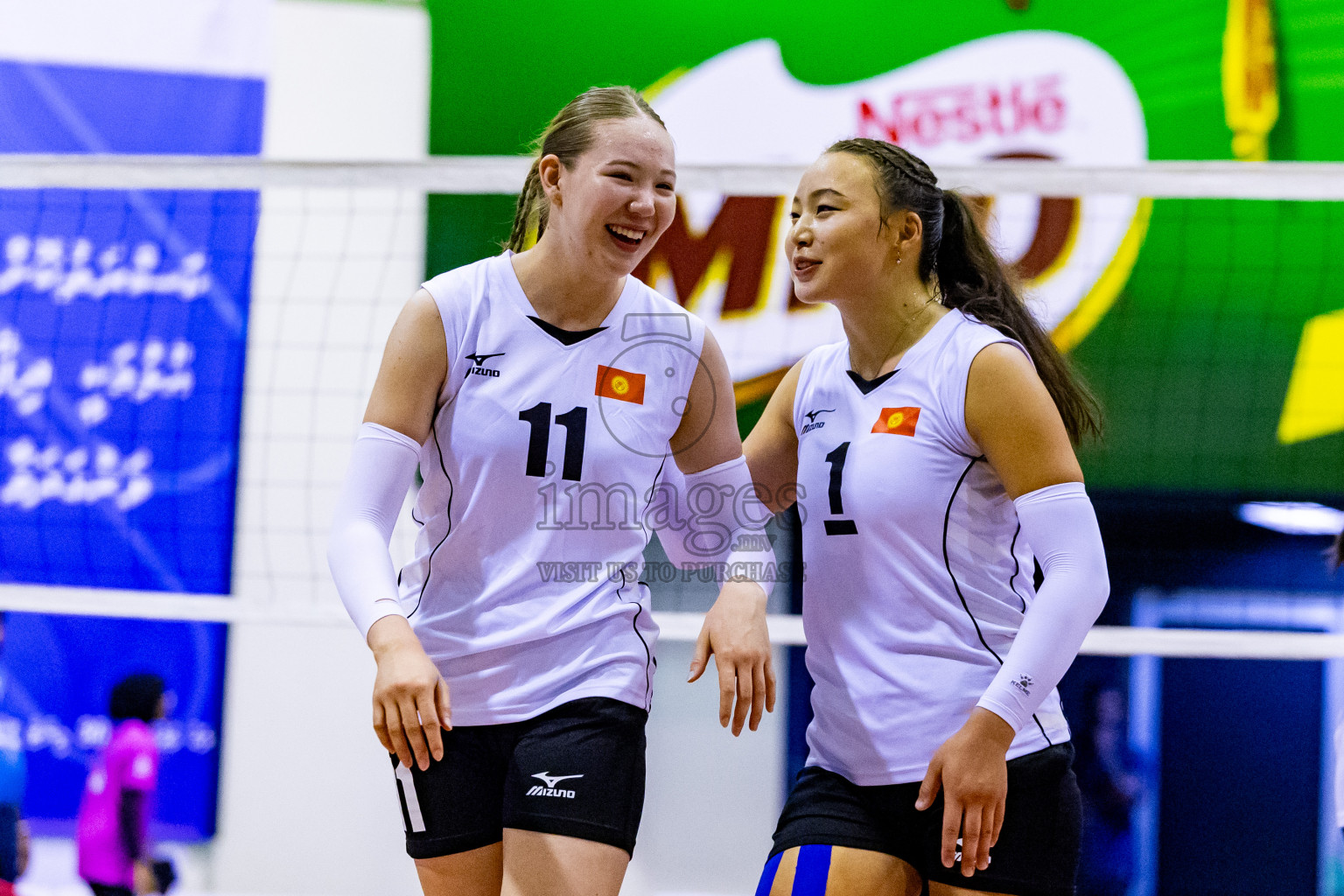 Kyrgyzstan vs Sri Lanka in Final of CAVA U20 Woman's Volleyball Championship 2024 was held in Social Center, Male', Maldives on 23rd July 2024. Photos: Nausham Waheed / images.mv