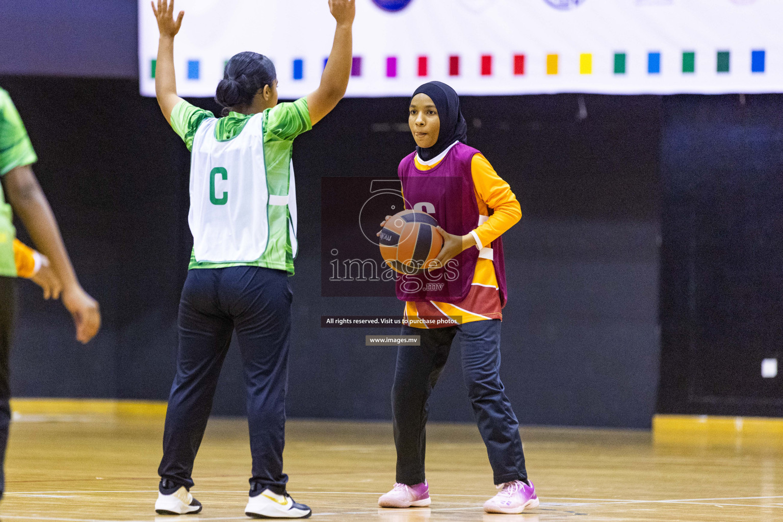 Day3 of 24th Interschool Netball Tournament 2023 was held in Social Center, Male', Maldives on 29th October 2023. Photos: Nausham Waheed, Mohamed Mahfooz Moosa / images.mv