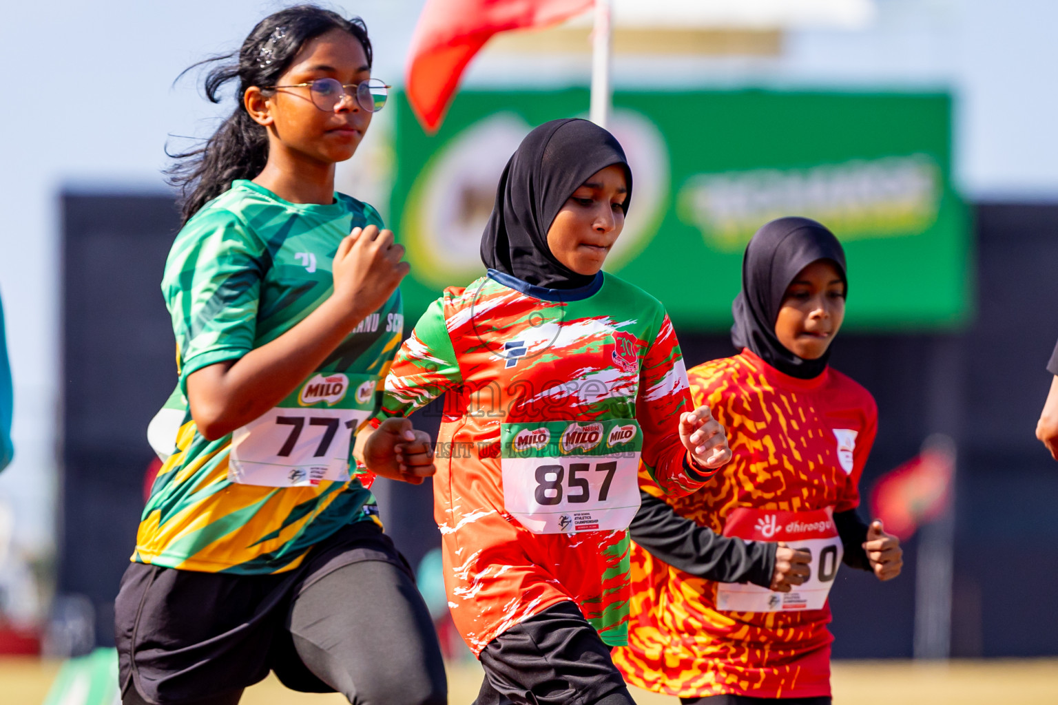 Day 3 of Inter-school Athletics Championship 2025 held in Ekuveni Synthetic Track, Male', Maldives on Wednesday, 08th October 2025. Photos by: Nausham Waheed / Images.mv