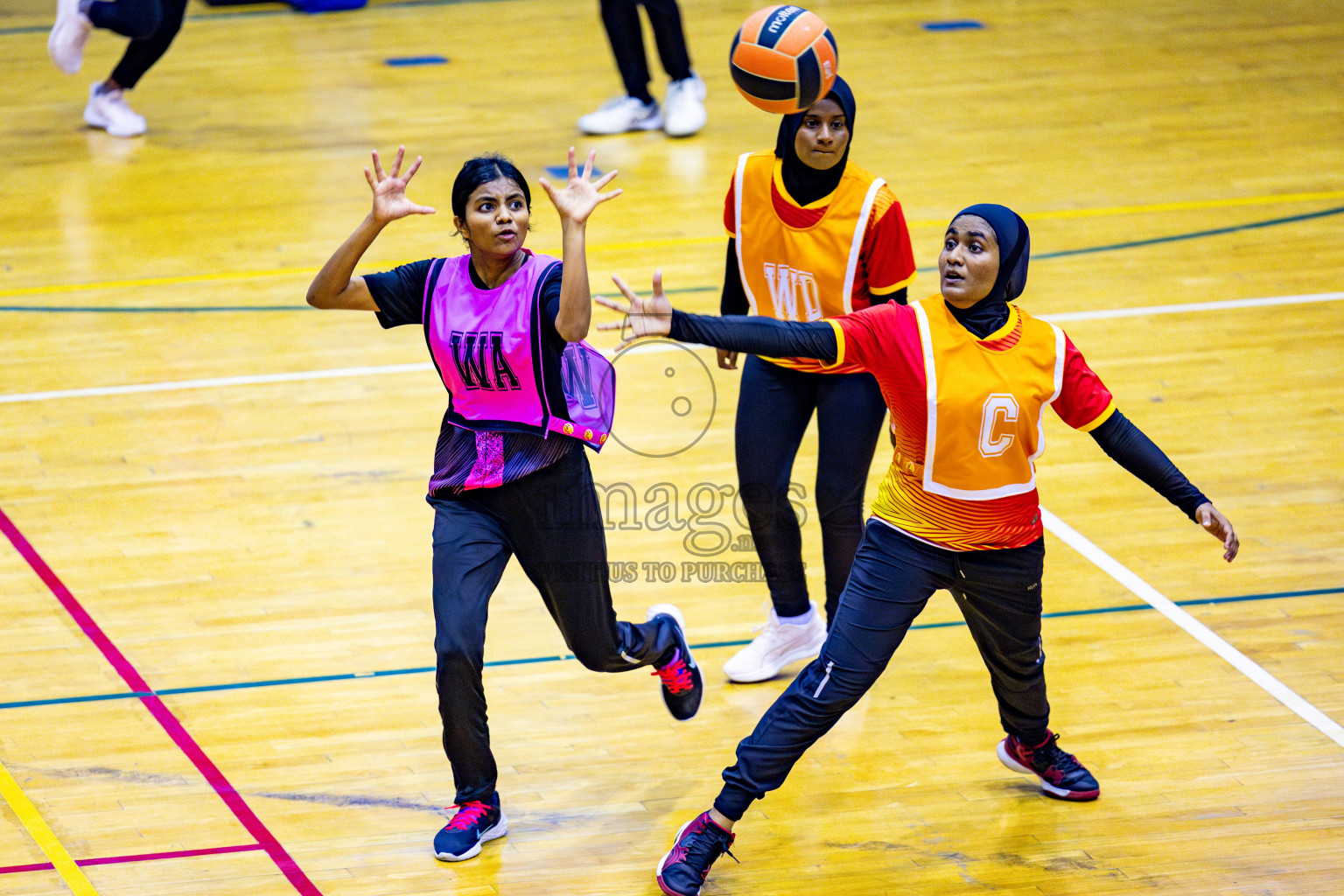 Day 2 of 21st National Netball Tournament was held in Social Canter at Male', Maldives on Thursday, 10th May 2024. Photos: Nausham Waheed / images.mv