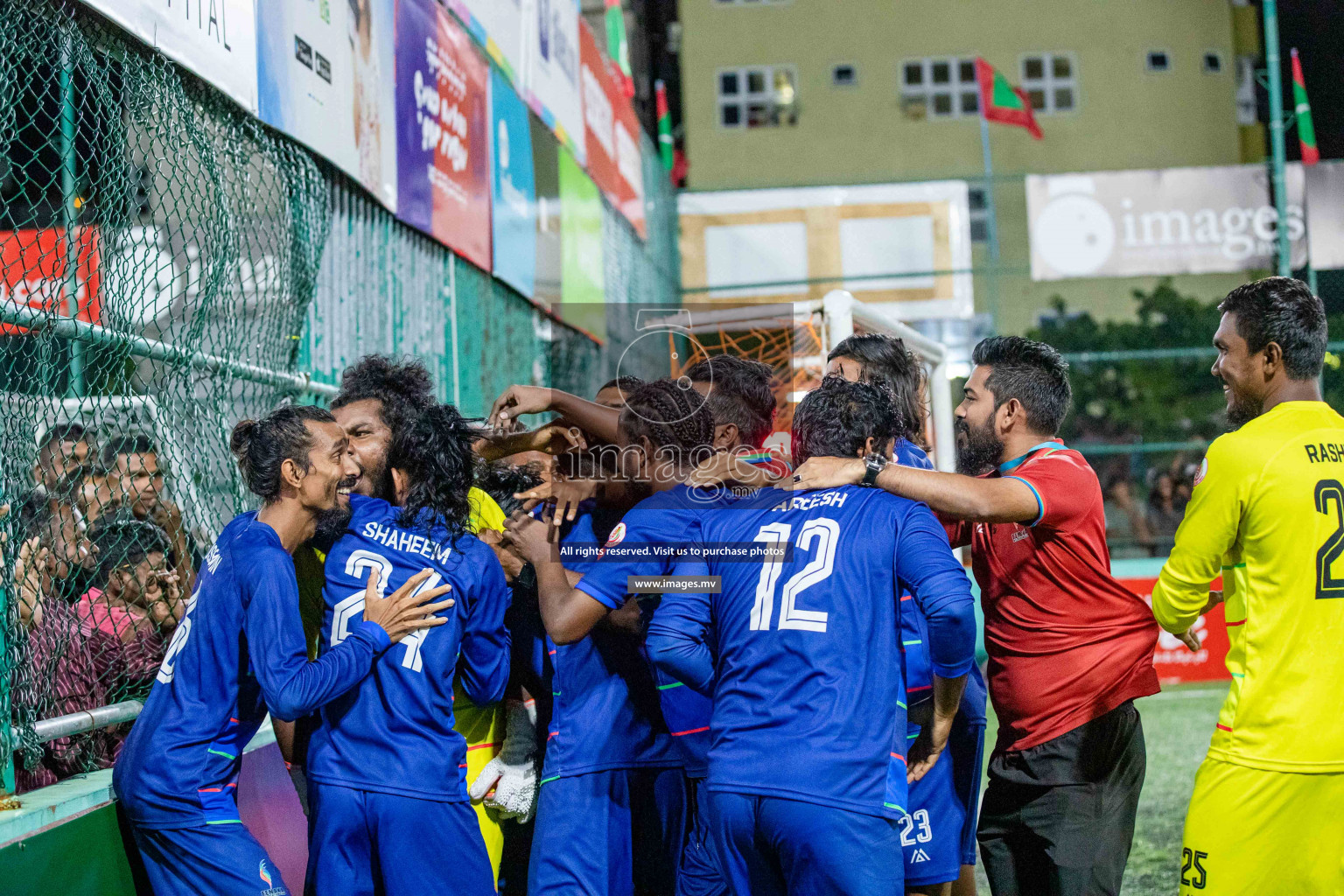 STO RC Vs Team Fenaka in the Quarter Finals of Club Maldives 2021 held in Hulhumale, Maldives on 13 December 2021. Photos: Shu Abdul Sattar / images.mv