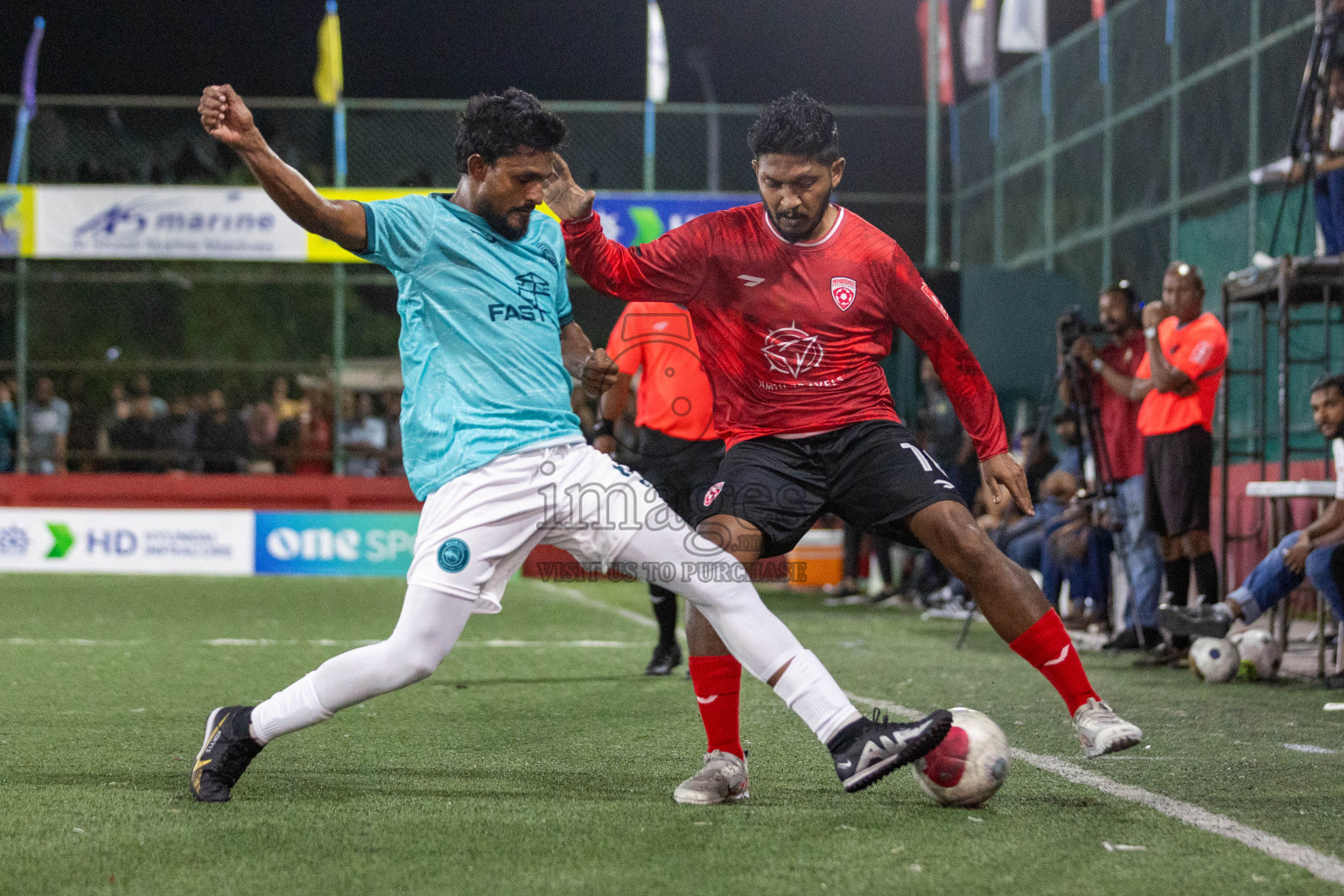 ADh Maamigili vs ADh Mahibadhoo in Day 21 of Golden Futsal Challenge 2024 was held on Sunday , 4th February 2024 in Hulhumale', Maldives Photos: Nausham Waheed / images.mv