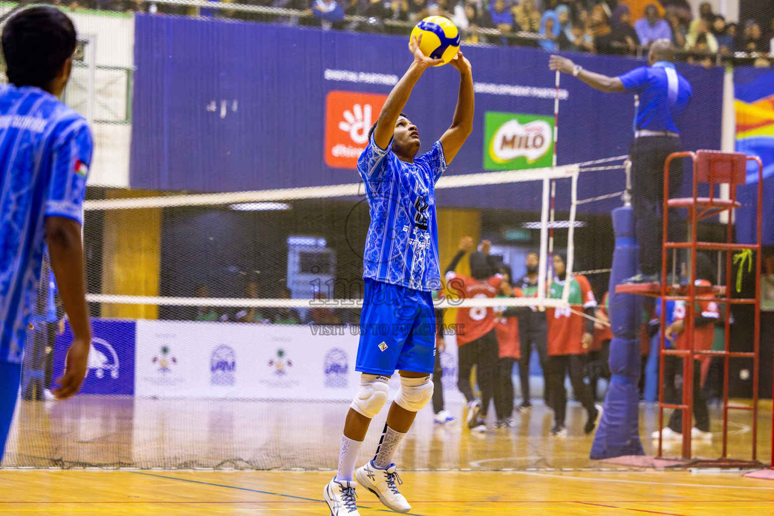 Finals of Interschool Volleyball Tournament 2024 was held in Social Center at Male', Maldives on Friday, 6th December 2024. Photos: Nausham Waheed / images.mv