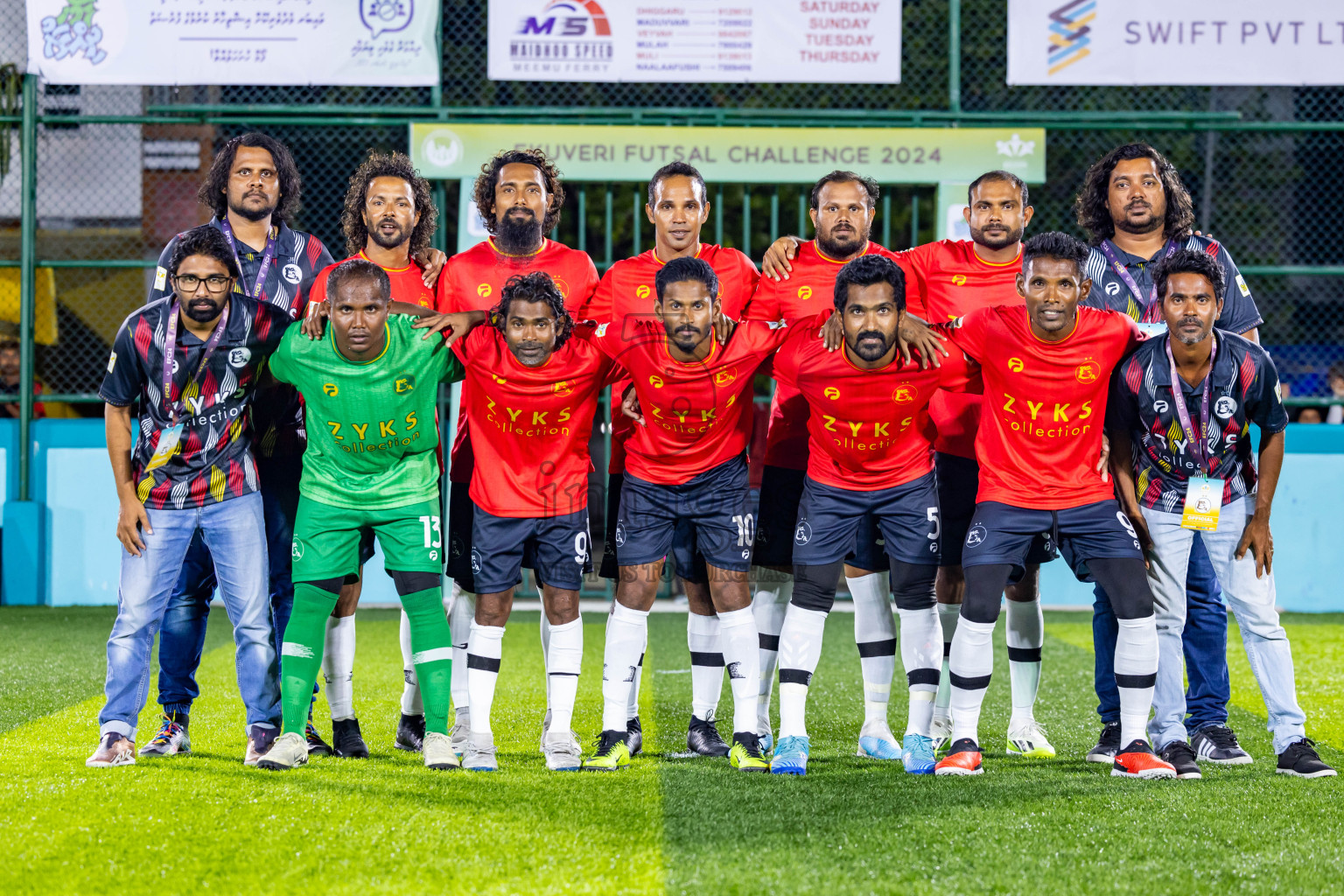 Fools SC vs Kovigoani in Day 1 of Laamehi Dhiggaru Ekuveri Futsal Challenge 2024 was held on Friday, 26th July 2024, at Dhiggaru Futsal Ground, Dhiggaru, Maldives Photos: Nausham Waheed / images.mv