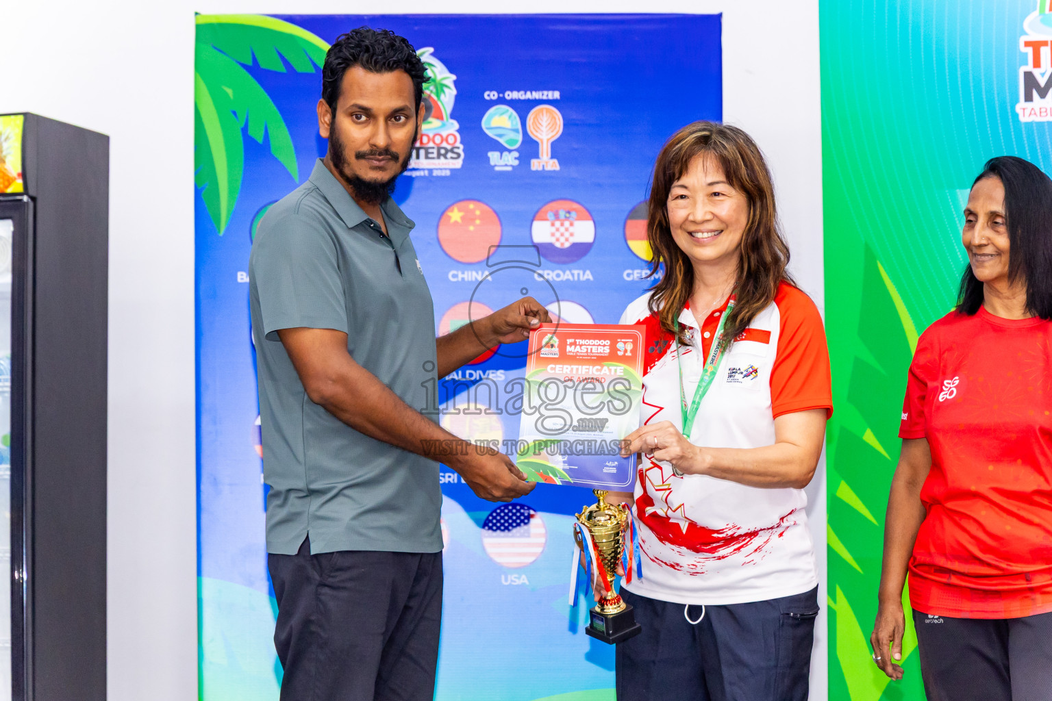 Day 4 of 1st Thoddoo Masters Table Tennis Tournament was held on Sunday, 24th August 2025 in AA Thoddoo, Maldives. Photos: Nausham Waheed / images.mv