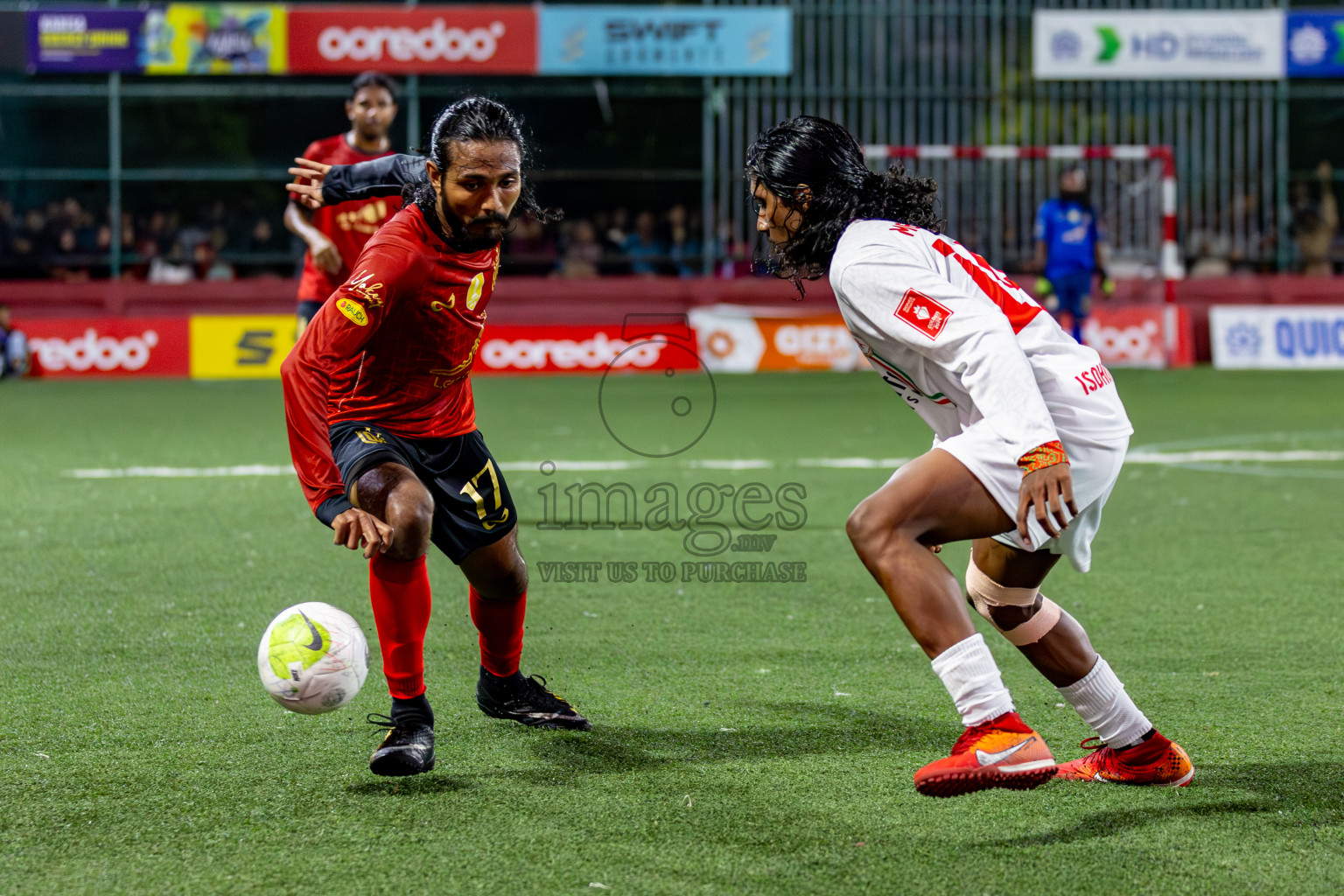 L. Isdhoo VS L. Gan on Day 33 of Golden Futsal Challenge 2024, held on Sunday, 18th February 2024, in Hulhumale', Maldives Photos: Hassan Simah / images.mv