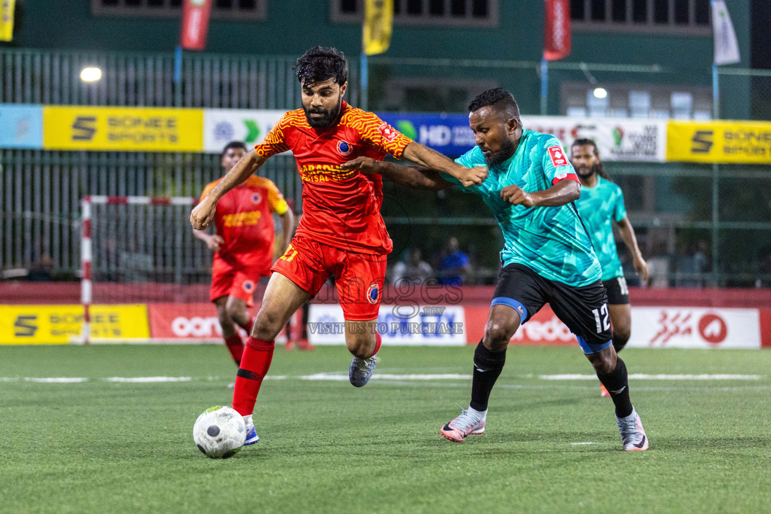 S Maradhoo VS S Maradhoofeydhoo in Day 13 of Golden Futsal Challenge 2024 was held on Saturday, 27th January 2024, in Hulhumale', Maldives Photos: Nausham Waheed / images.mv