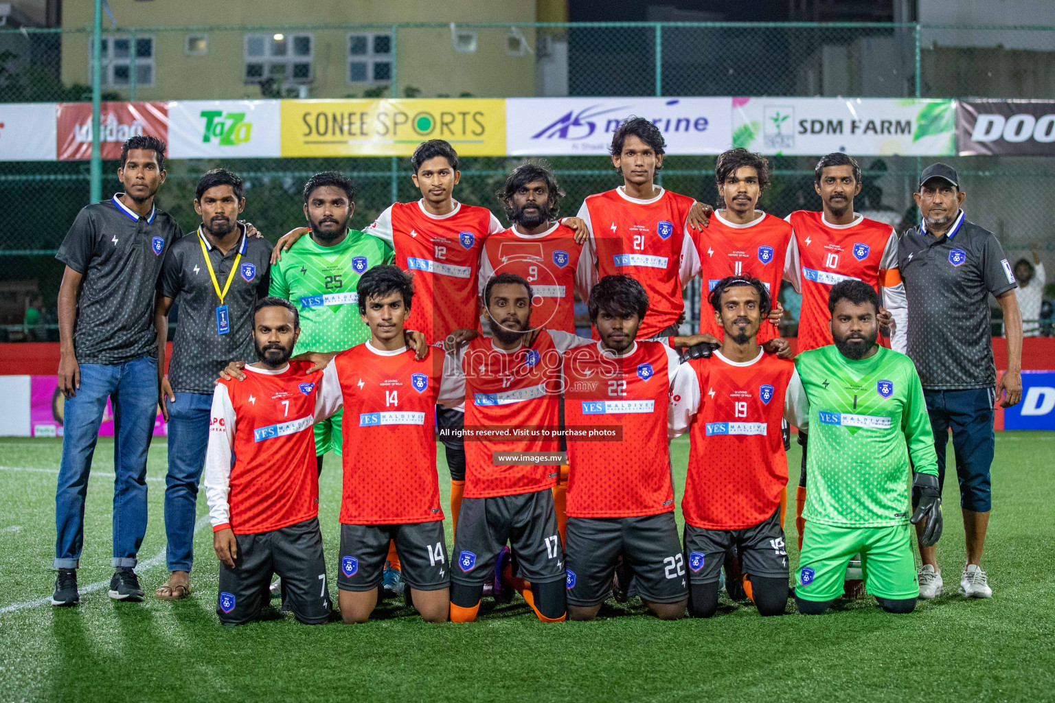 GA. Gemanafushi vs GA. Dhevvadhoo in Day 2 of Golden Futsal Challenge 2023 on 06 February 2023 in Hulhumale, Male, Maldives