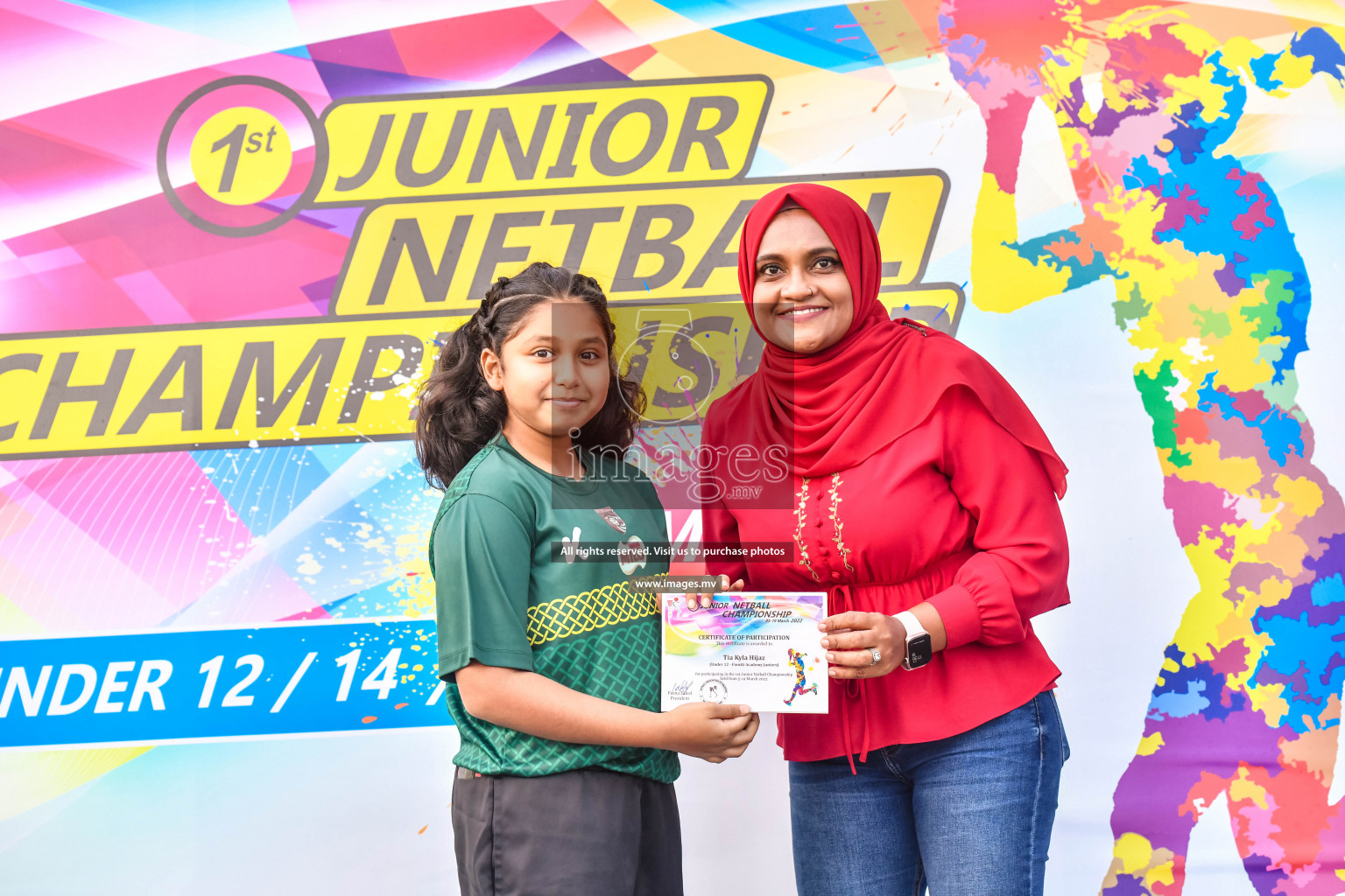 Final of Junior Netball Championship 2022 held in Male', Maldives on 19th March 2022. Photos by Nausham Waheed