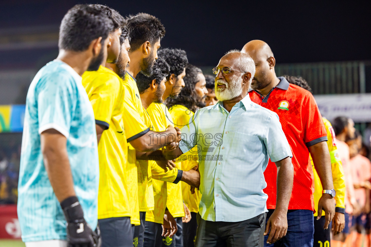 GDh Vaadhoo vs GDh Gadhdhoo in Gaafu Dhaal Atoll Final in Day 24 of Golden Futsal Challenge 2025 was held on Tuesday , 28th January 2025, in Hulhumale', Maldives. Photos: Nausham Waheed / images.mv