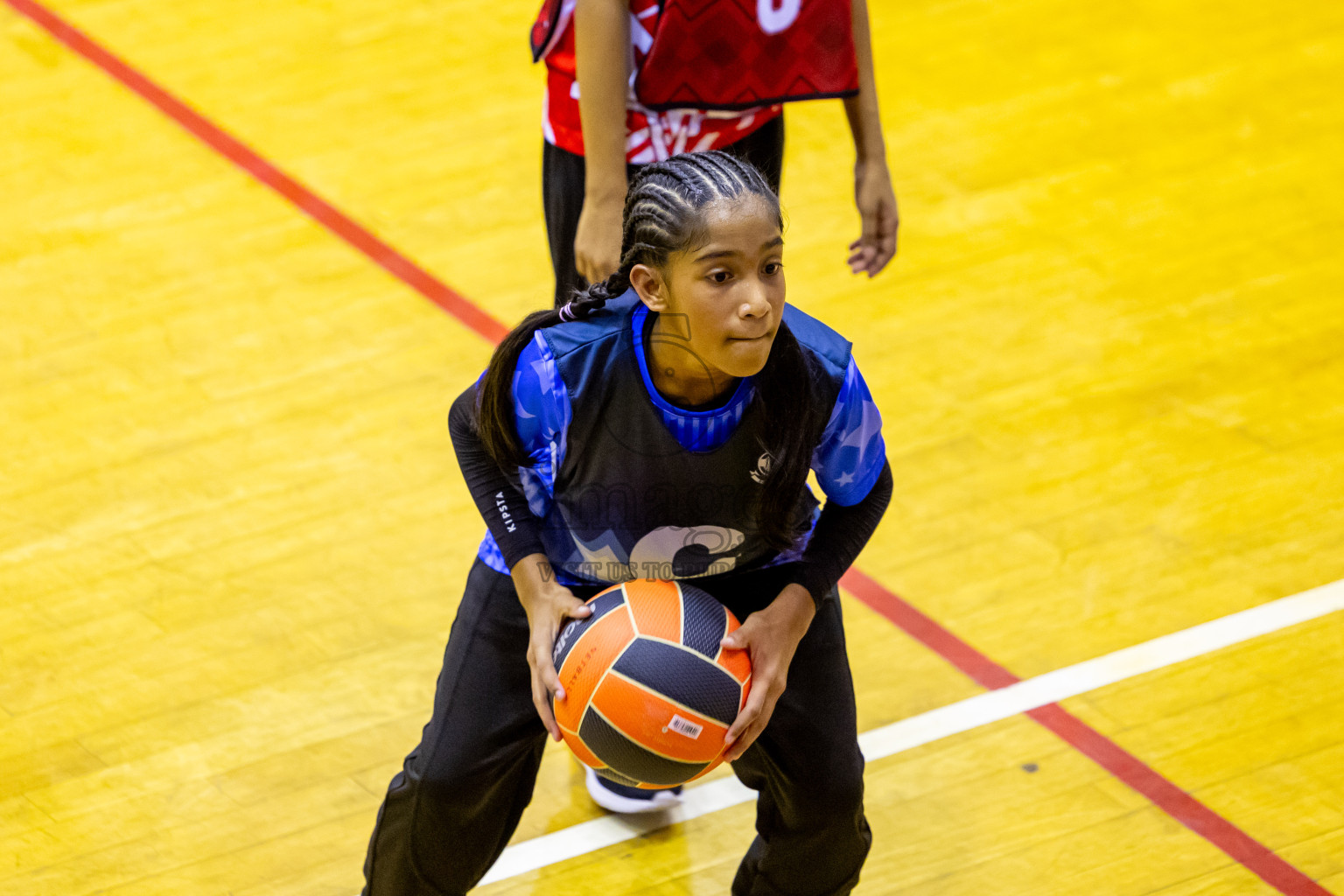 Day 9 of 25th Inter-School Netball Tournament was held in Social Center at Male', Maldives on Monday, 19th August 2024. Photos: Nausham Waheed / images.mv