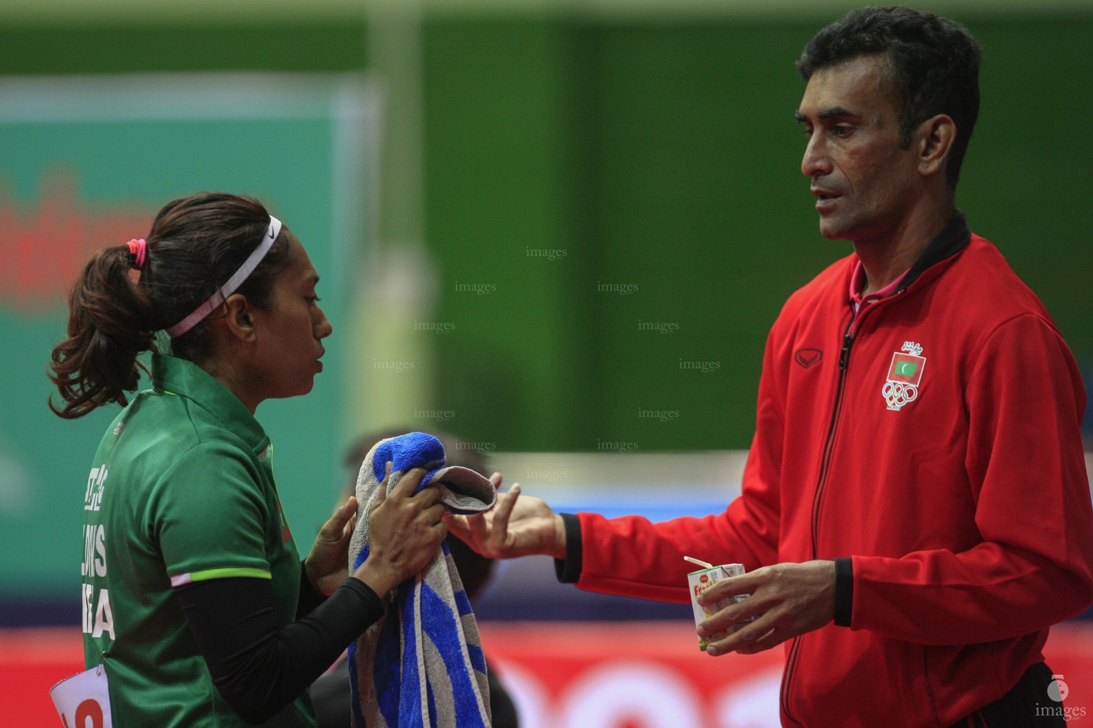 Day 2 of Maldives Table Tennis team events in the South Asian Games in Shillong, India (Images.mv Photo: Mohamed Ahsan)