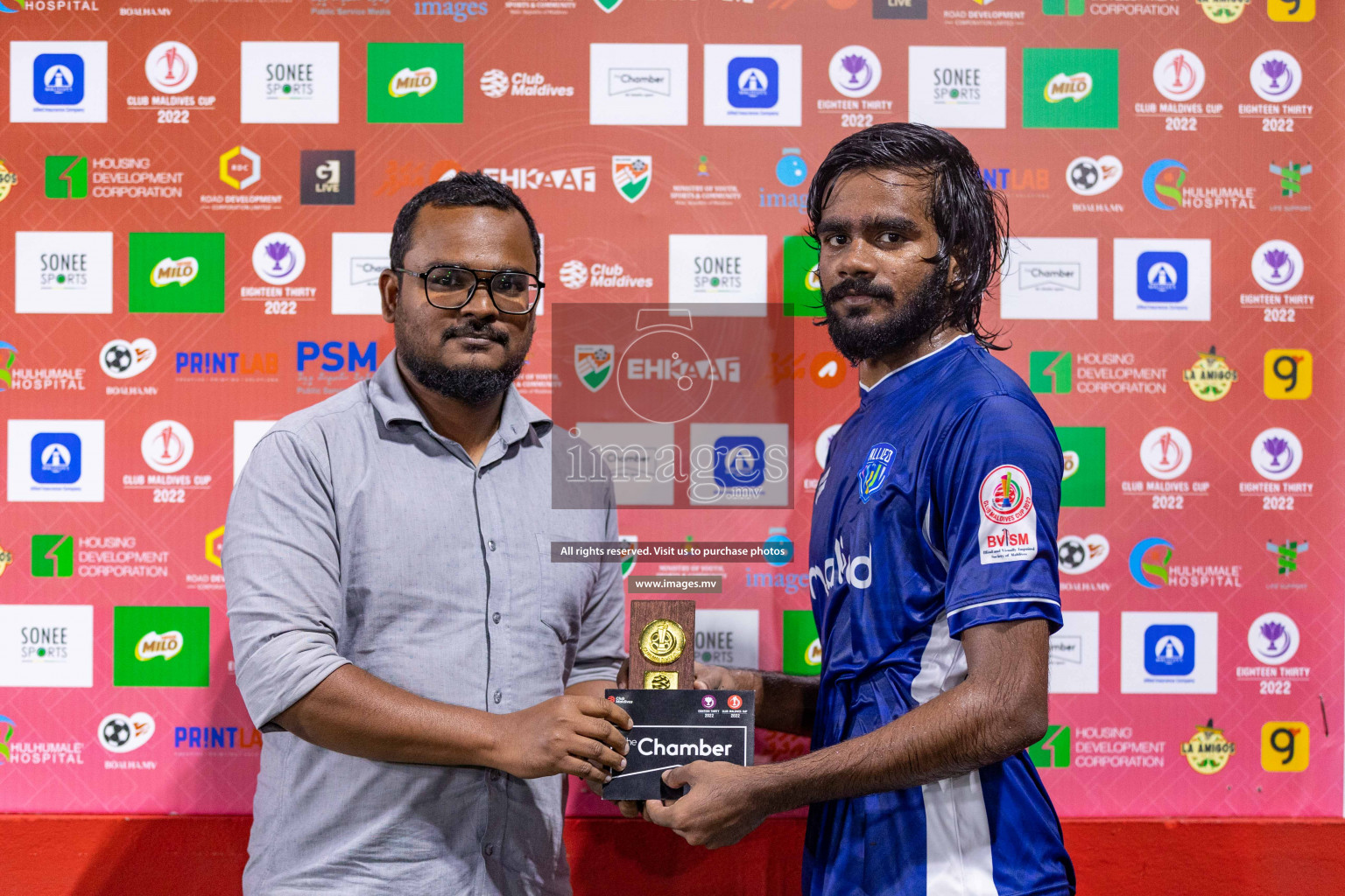 Team Allied vs Muleeaage RC in Club Maldives Cup 2022 was held in Hulhumale', Maldives on Wednesday, 12th October 2022. Photos: Ismail Thoriq/ images.mv