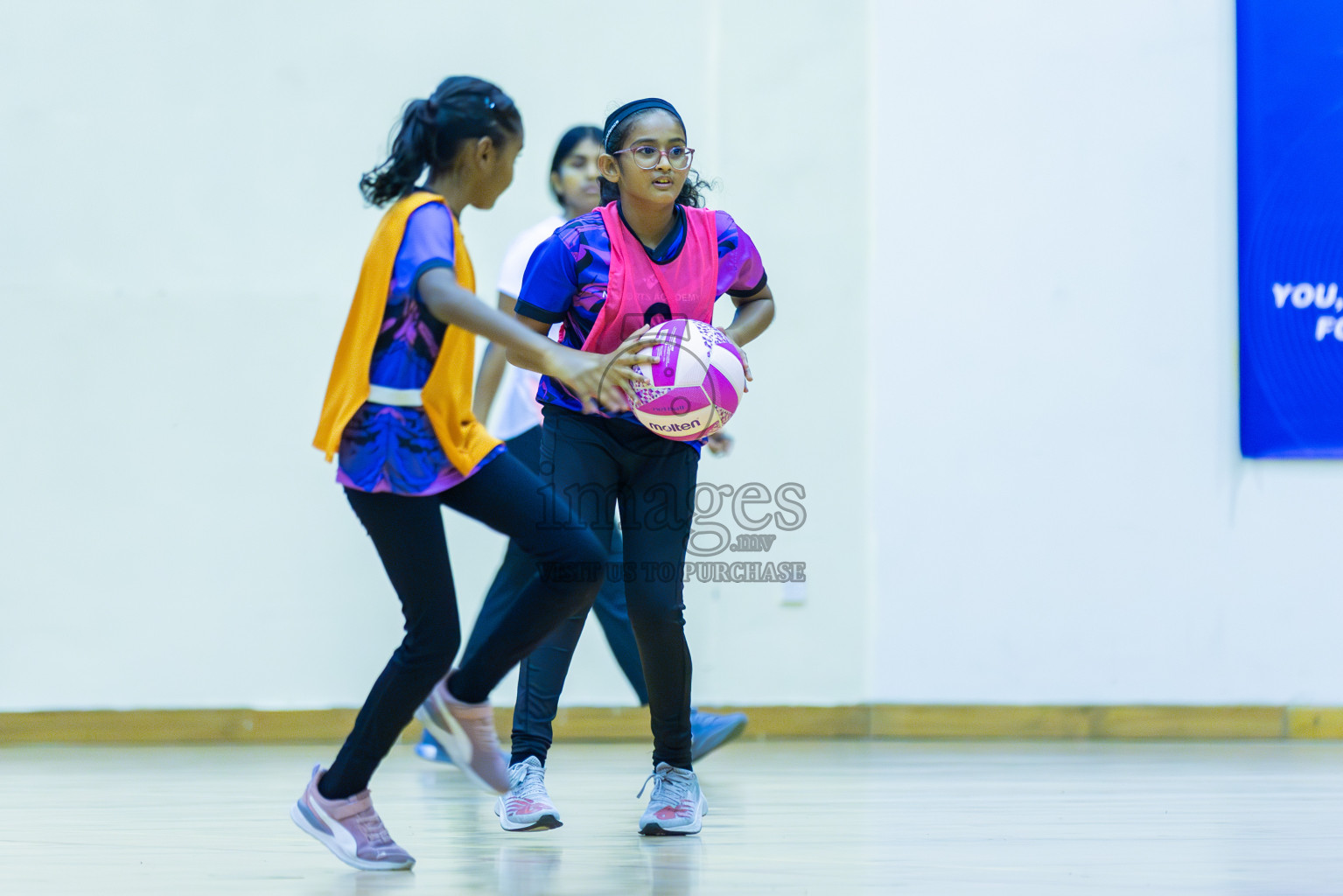 N Sports Academy B vs N Sports Academy B (U11) in Day 1 of 3rd Junior Championship - Netball association of Maldives, held at Social Center on 19th January 2025 . Photos by Shuu Abdul Sattar