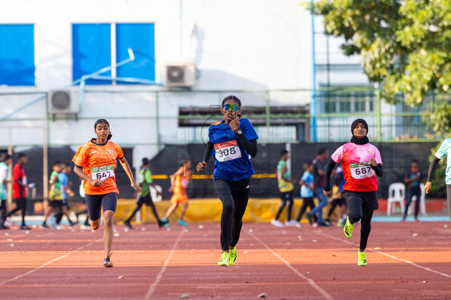 Day 4 of Inter-school Athletics Championship 2025 held in Ekuveni Synthetic Track, Male', Maldives on Thursday, 09th October 2025. Photos by: Raaif Yoosuf / Images.mv