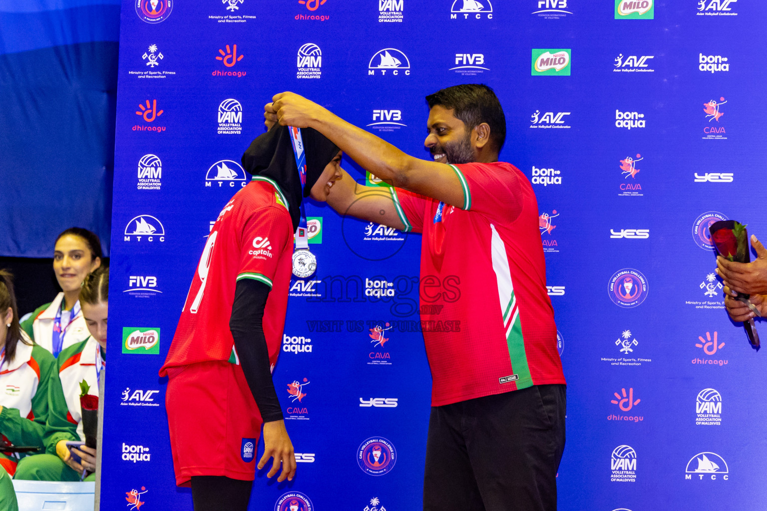 Final of CAVA Woman's Volleyball Challenge Cup 2024 was held in Social Center, Male', Maldives on Wednesday, 11th September 2024. Photos: Nausham Waheed / images.mv