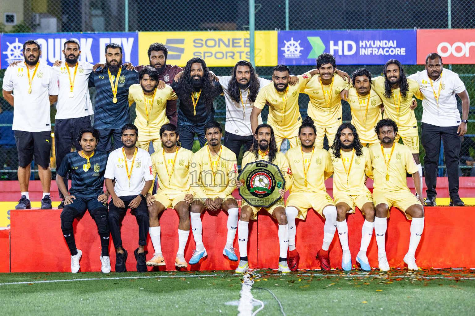 Opening of Golden Futsal Challenge 2024 with Charity Shield Match between L.Gan vs Th. Thimarafushi was held on Sunday, 14th January 2024, in Hulhumale', Maldives Photos: Nausham Waheed / images.mv