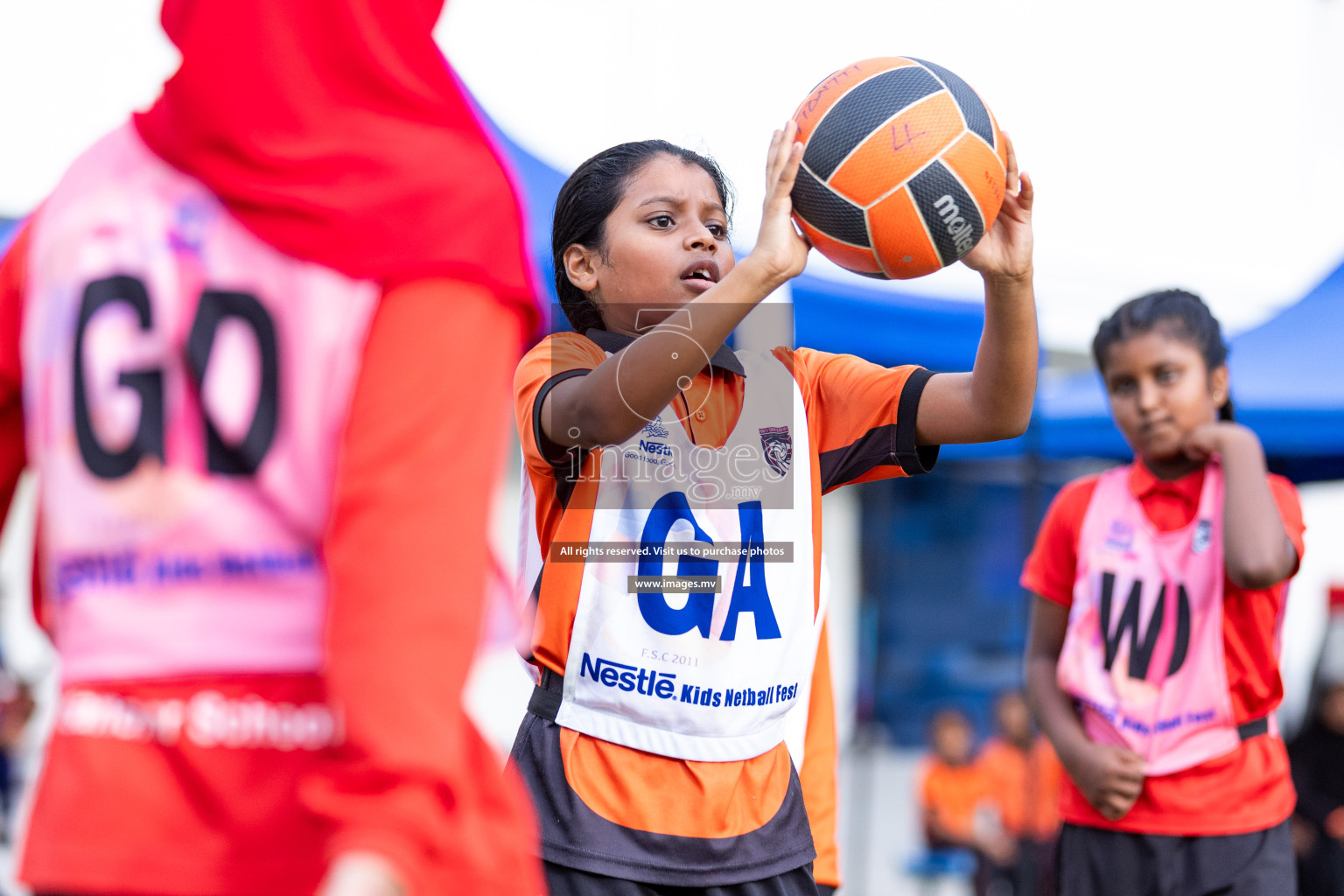 Day 2 of Nestle' Kids Netball Fiesta 2023 held in Henveyru Stadium, Male', Maldives on Thursday, 1st December 2023. Photos by Nausham Waheed / Images.mv