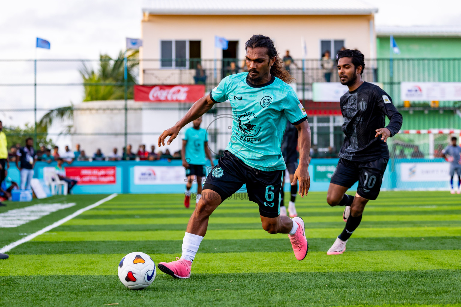 Dee Cee Jay SC vs Naalaafushi YC in Day 3 of Laamehi Dhiggaru Ekuveri Futsal Challenge 2024 was held on Sunday, 28th July 2024, at Dhiggaru Futsal Ground, Dhiggaru, Maldives Photos: Nausham Waheed / images.mv