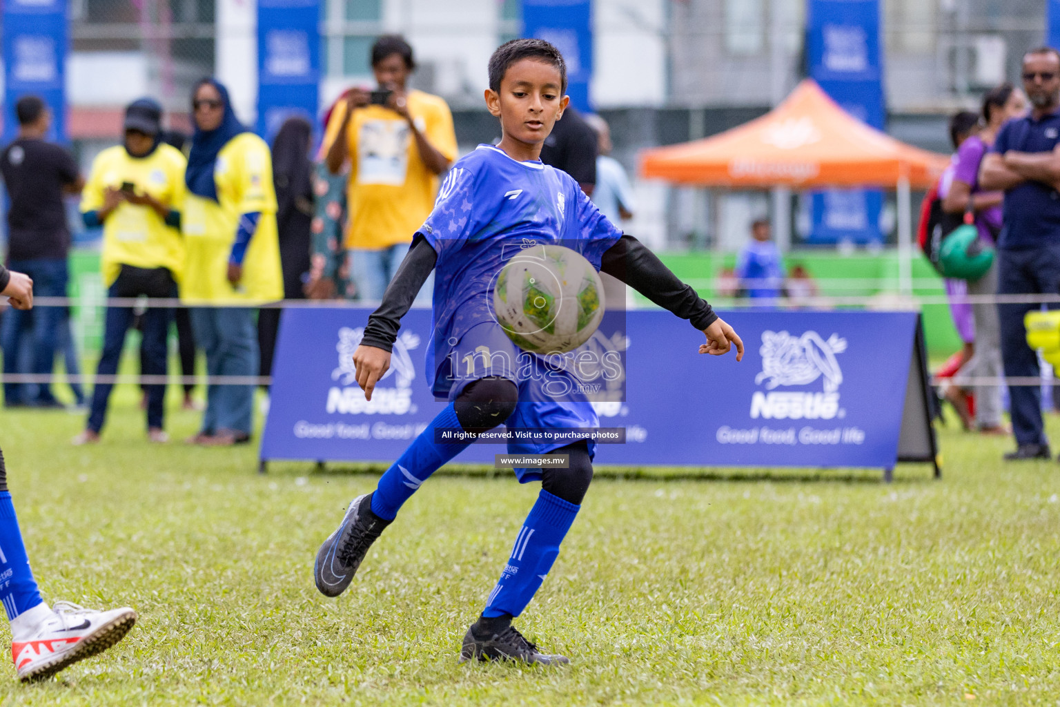 Day 1 of Milo kids football fiesta, held in Henveyru Football Stadium, Male', Maldives on Wednesday, 11th October 2023 Photos: Nausham Waheed/ Images.mv