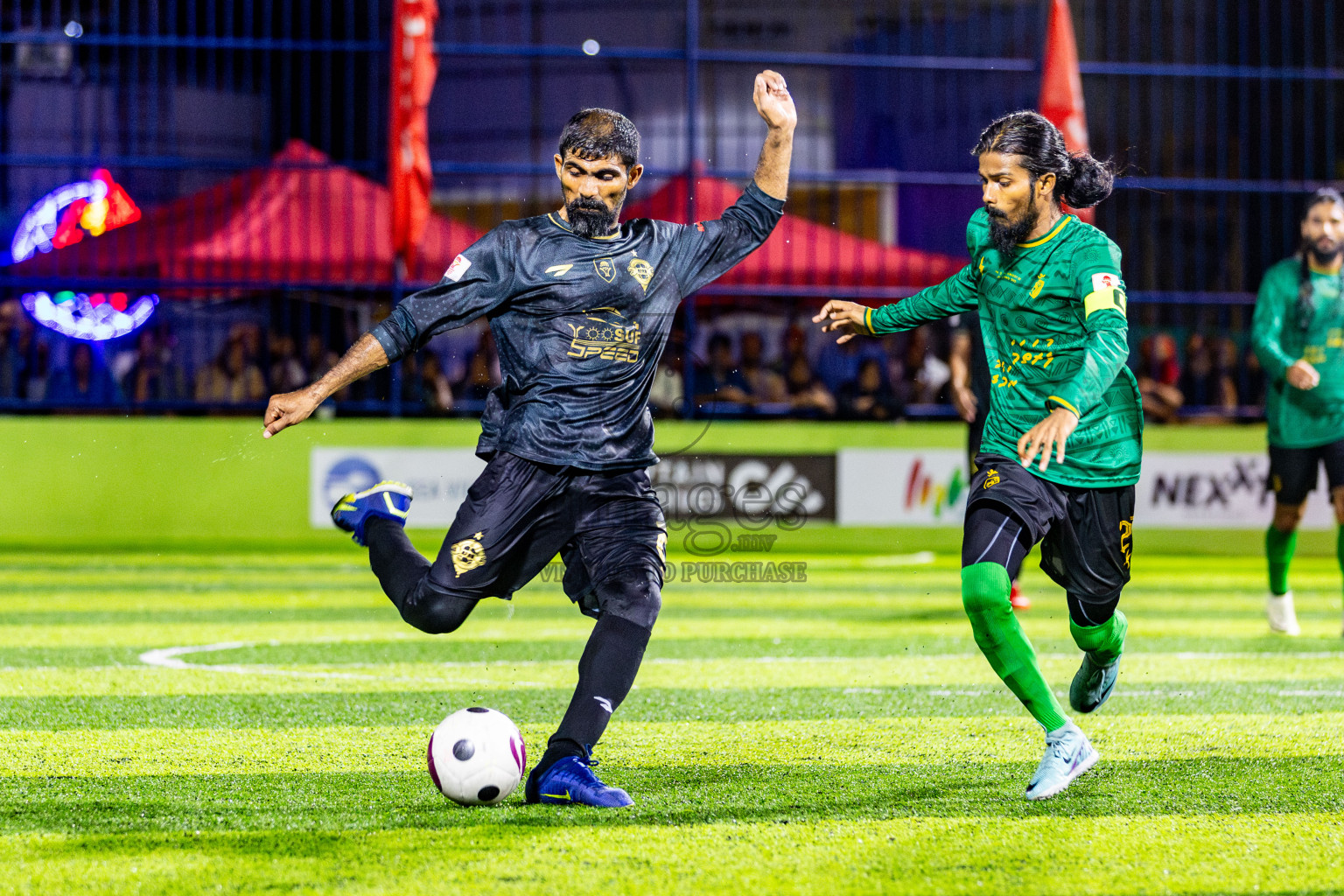 Muring FC vs Afro SC in Semi Final of Eydhafushi Futsal Cup 2024 was held on Monday , 15th April 2024, in B Eydhafushi, Maldives Photos: Nausham Waheed / images.mv