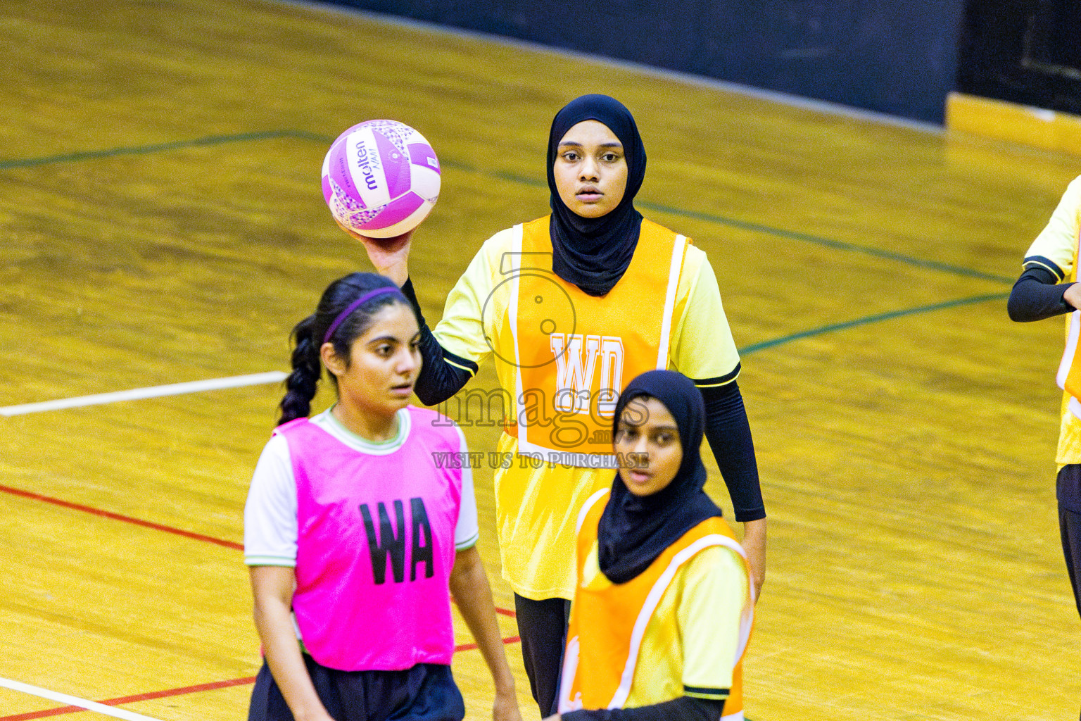 KYRC vs Sports Club Shining Star in Day 10 of National Netball Tournament 2025 held in Social Center at Male', Maldives on Tuesday, 27th May 2025. Photos: Nausham Waheed / images.mv