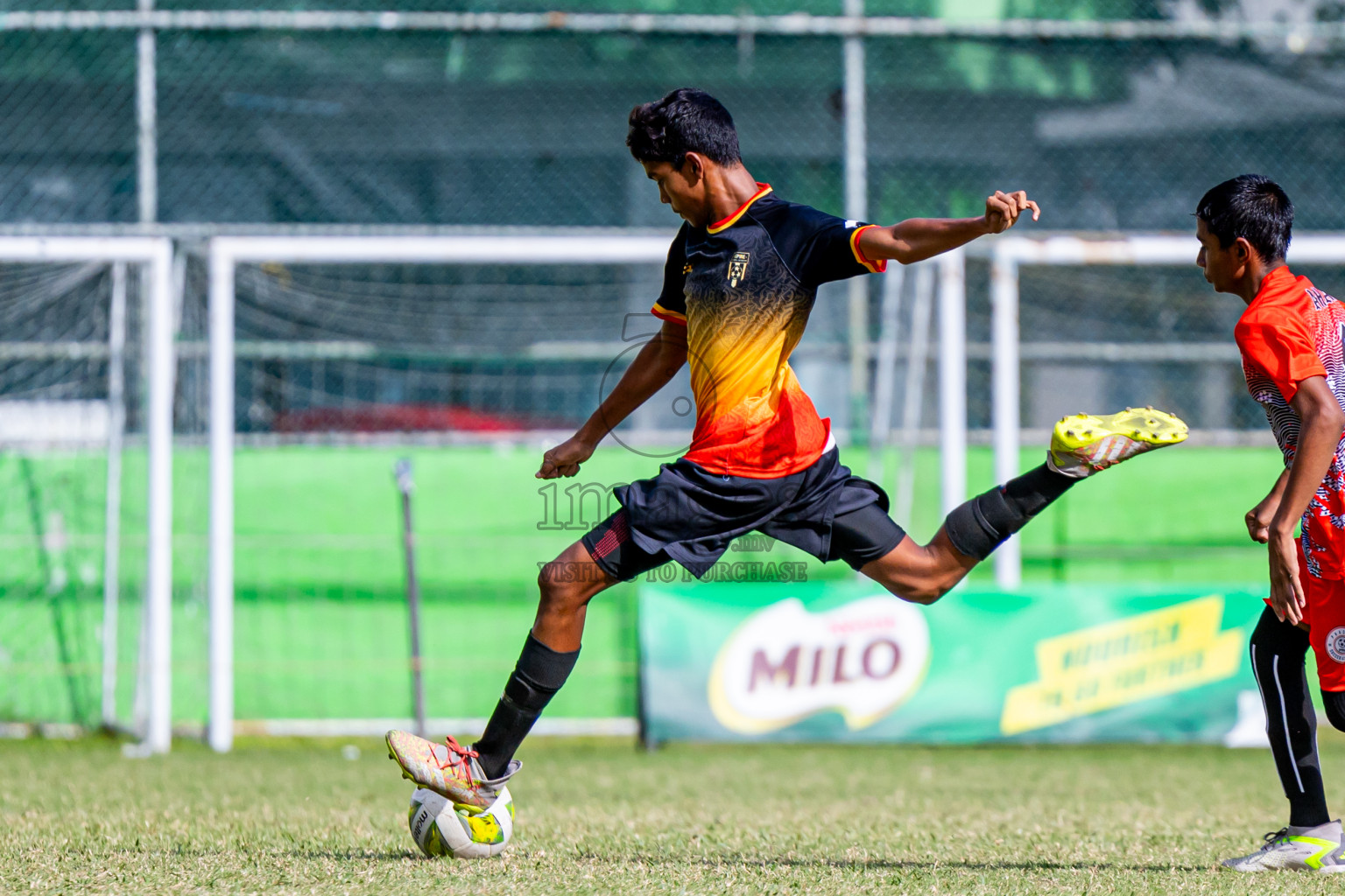 Day 2 of MILO Academy Championship 2024 Under 14 held in Henveyru Stadium, Male', Maldives on Friday, 1st November 2024. Photos: Nausham Waheed / Images.mv