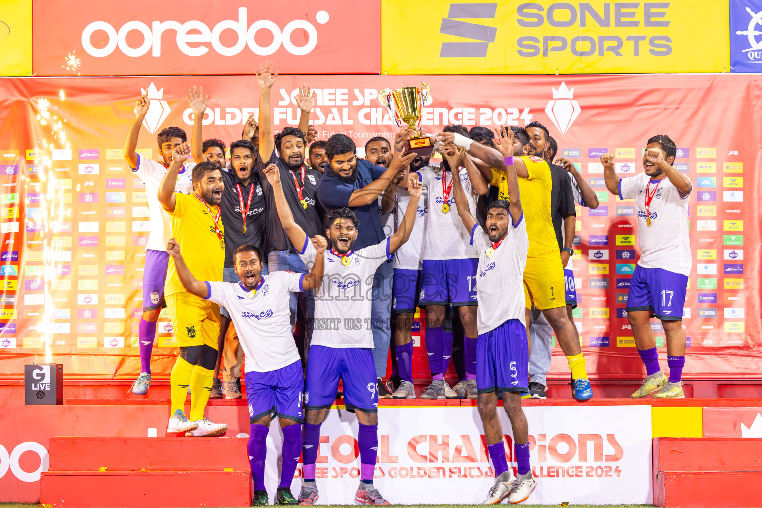 F Dharanboodhoo vs F Bilehdhoo in Day 24 of Golden Futsal Challenge 2024 was held on Wednesday , 7th February 2024 in Hulhumale', Maldives
Photos: Ismail Thoriq / images.mv