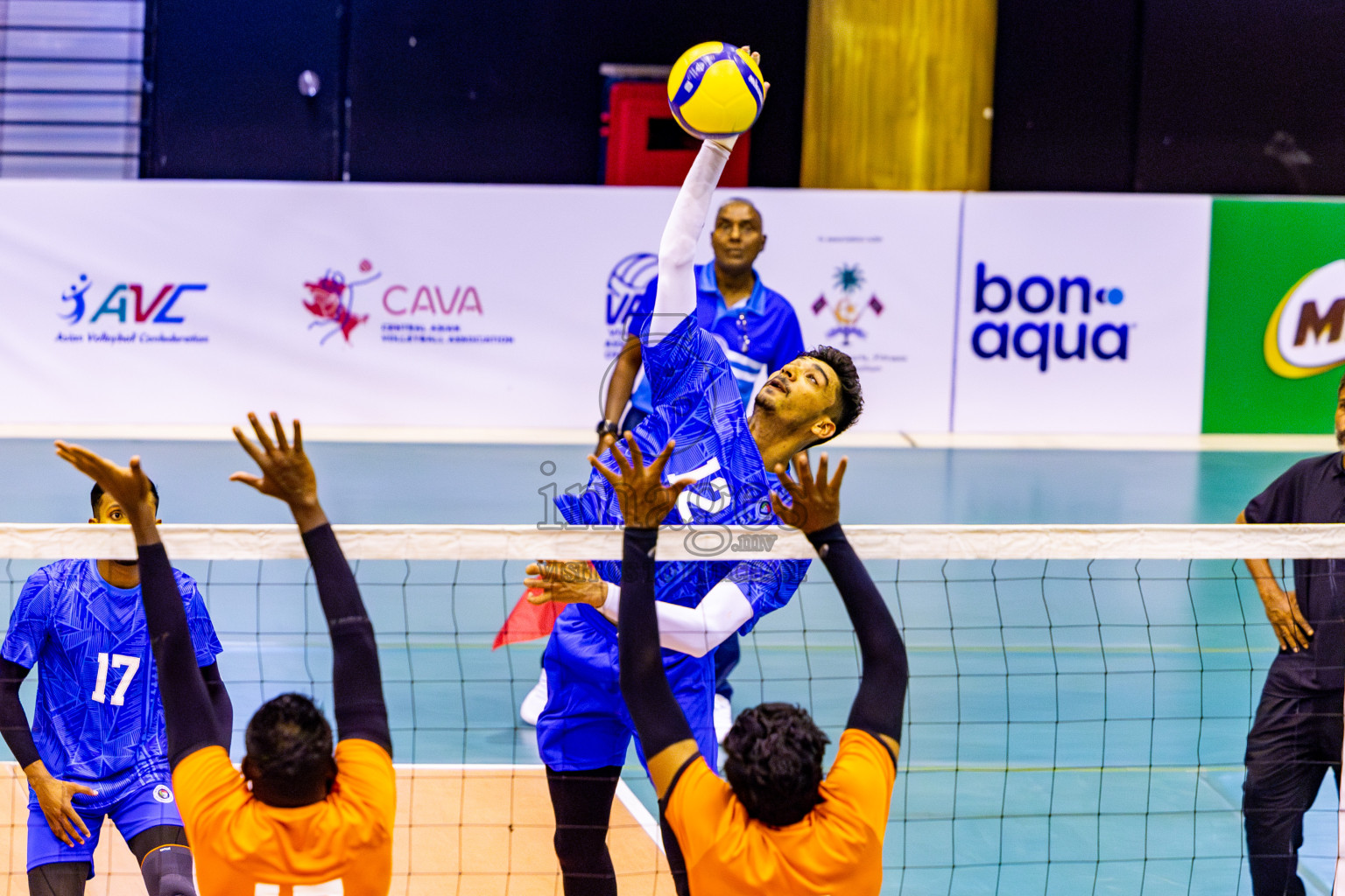 Sports Club City vs Police Club in Day 3 of MILO VAM Cup 2024 Men's Division was held in Social Center Indoor Hall on Wednesday, 30th October 2024. Photos: Nausham Waheed / images.mv