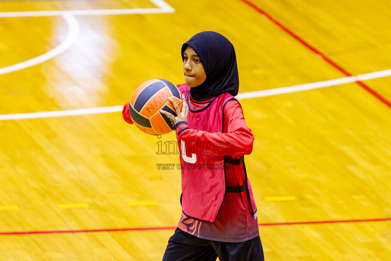 Day 8 of 25th Inter-School Netball Tournament was held in Social Center at Male', Maldives on Sunday, 18th August 2024. Photos: Nausham Waheed / images.mv