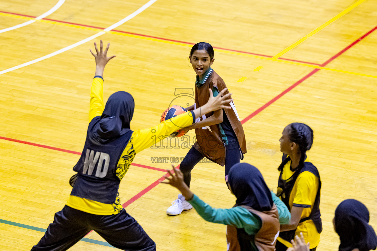 Day 1 of 25th Milo Inter-School Netball Tournament was held in Social Center at Male', Maldives on Thursday, 8th August 2024. Photos: Nausham Waheed / images.mv