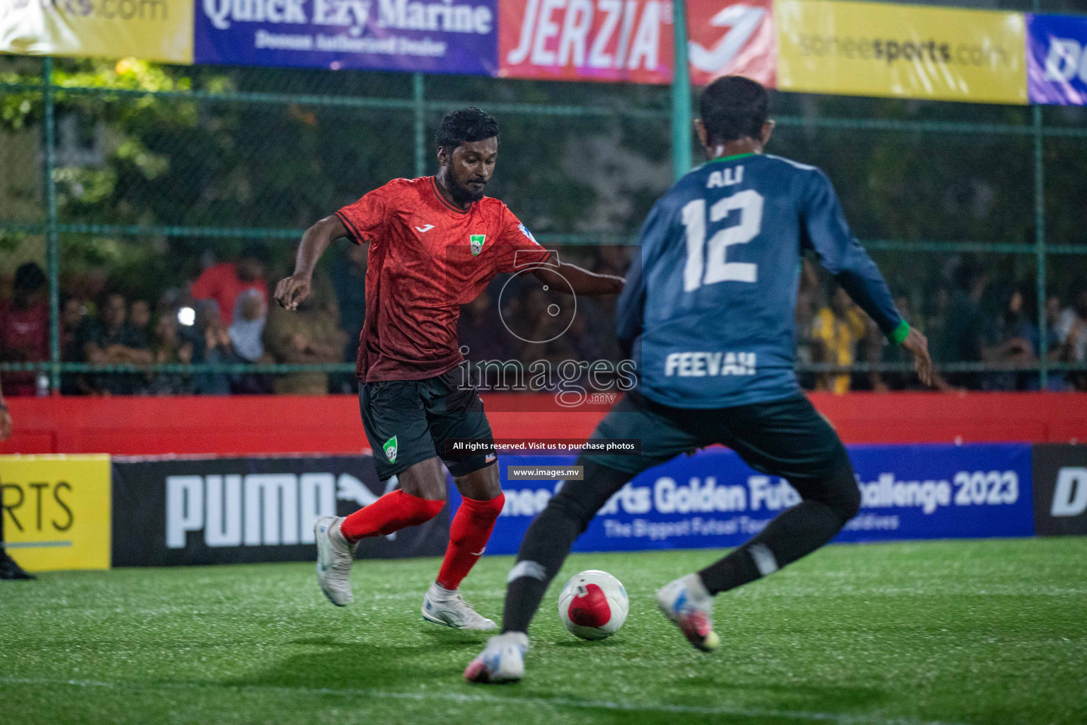 Sh. Foakaidhoo vs Sh. Feevah in Day 2 of Golden Futsal Challenge 2023 on 06 February 2023 in Hulhumale, Male, Maldives