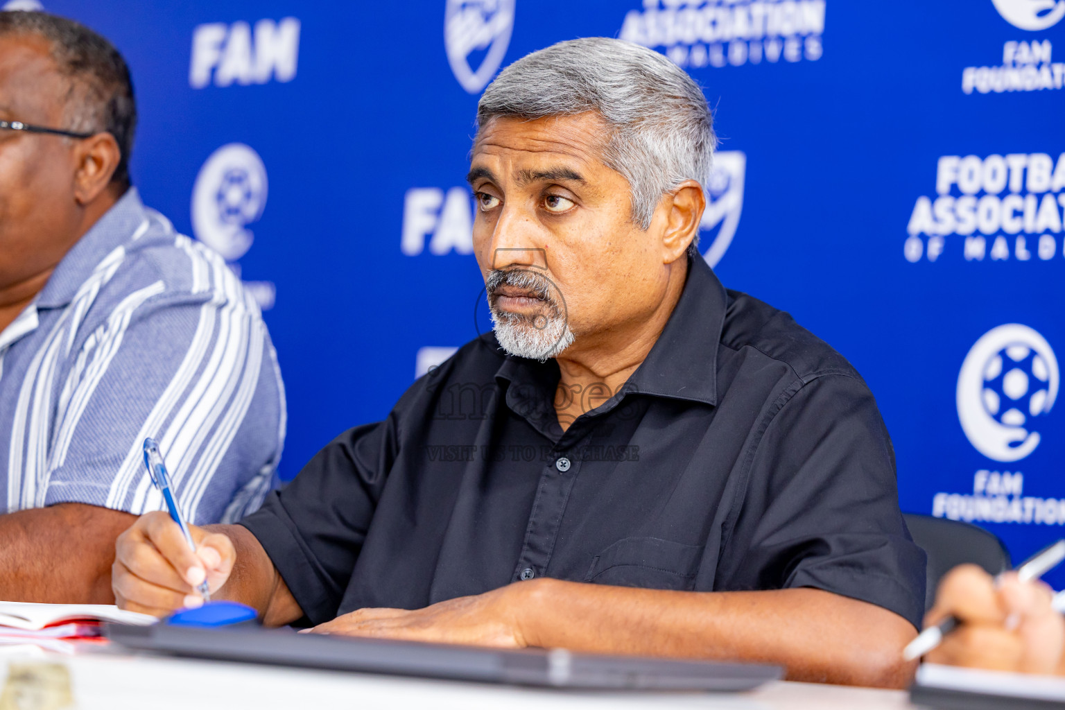 Press conference by FAM Normalization Committee was held at National Stadium in Male', Maldives on Sunday, 18th September 2024. Photos: Nausham Waheed / images.mv