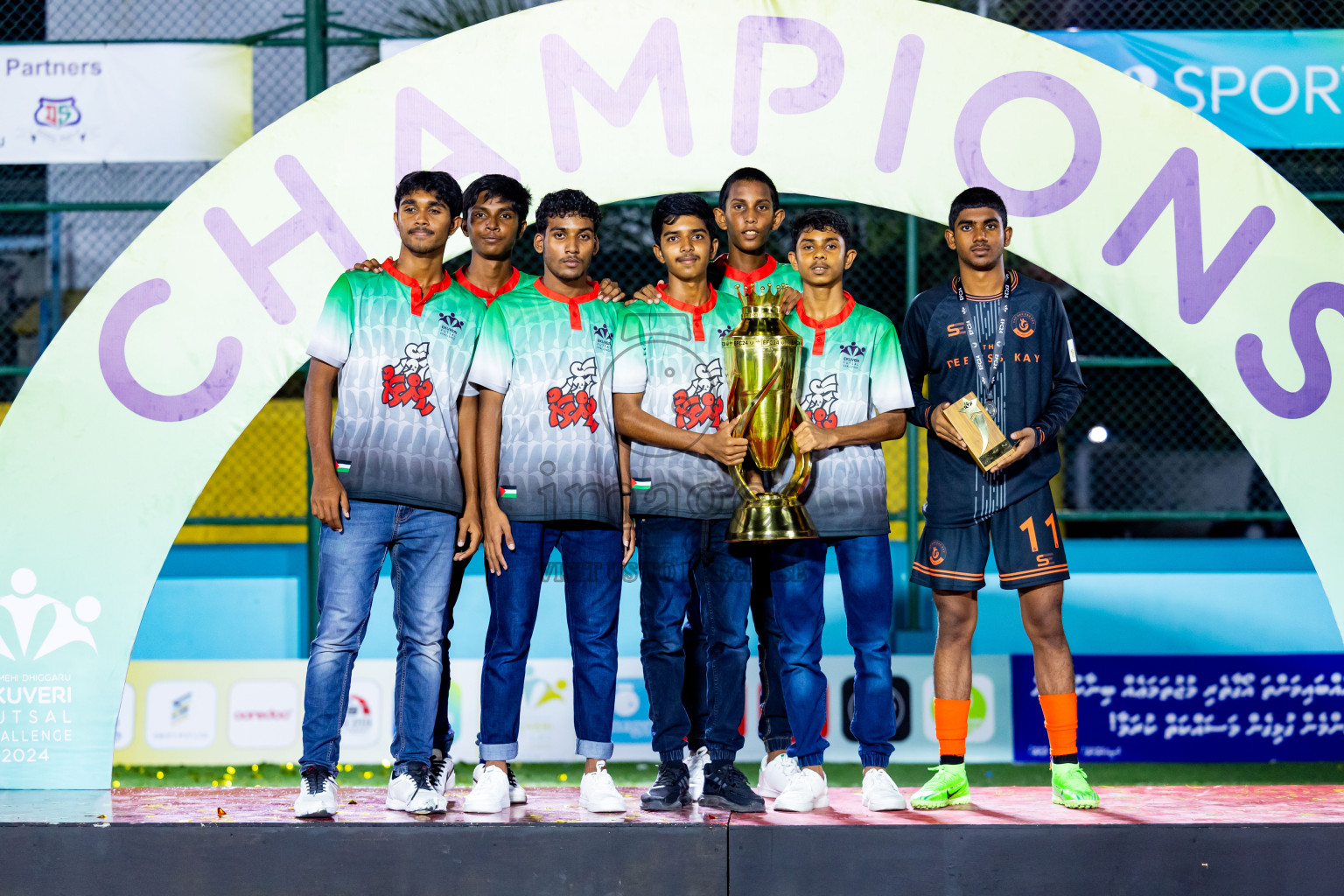 Dee Ess Kay vs Kovigoani in Final of Laamehi Dhiggaru Ekuveri Futsal Challenge 2024 was held on Wednesday, 31st July 2024, at Dhiggaru Futsal Ground, Dhiggaru, Maldives Photos: Nausham Waheed / images.mv