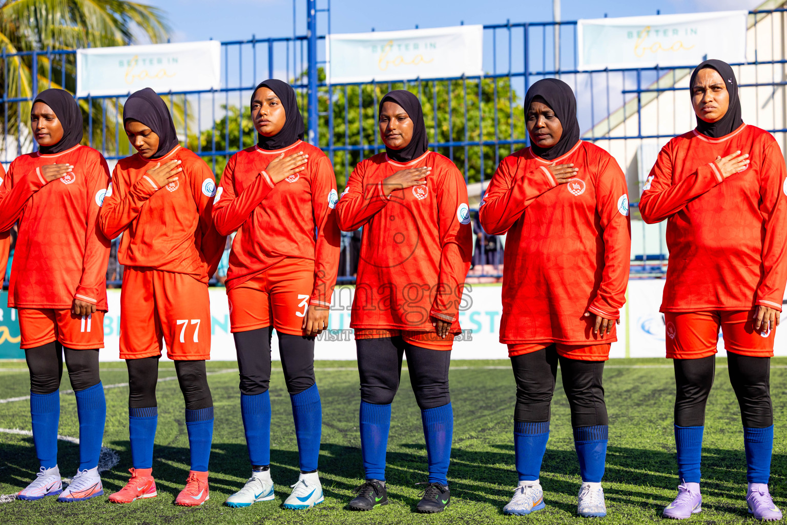 Dhonfanu vs Eydhafushi in Day 1 of Better in Baa Futsal Fiesta 2025 Woman's division held in B. Eydhafushi, Maldives on Wednesday, 5th November 2025. Photos: Nausham Waheed / images.mv