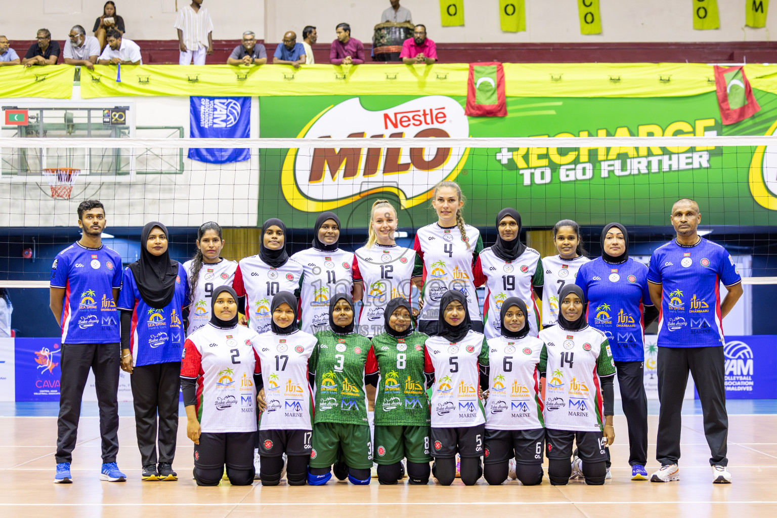 Club WAMCO vs Huraa Community Club in Day 1 of National Volleyball League 2025 - Women's Division held in Male', Maldives on Saturday, 19th April 2025 at Social Center Indoor Hall Photos By: Ismail Thoriq / images.mv