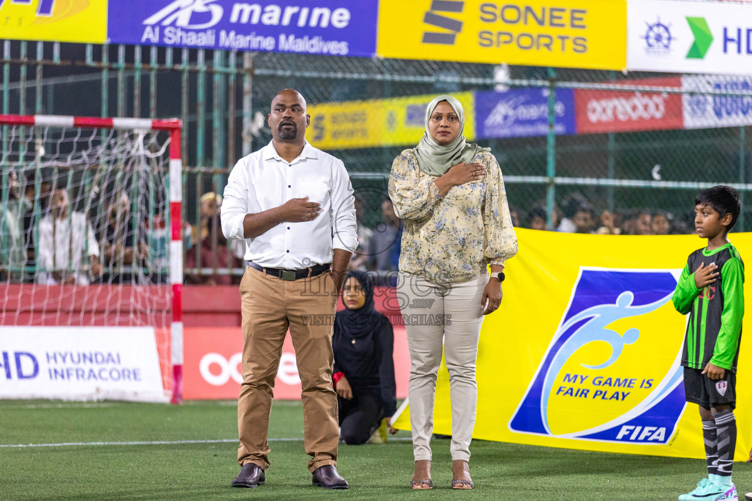 Opening of Golden Futsal Challenge 2024 with Charity Shield Match between L.Gan vs Th. Thimarafushi was held on Sunday, 14th January 2024, in Hulhumale', Maldives Photos: Ismail Thoriq / images.mv