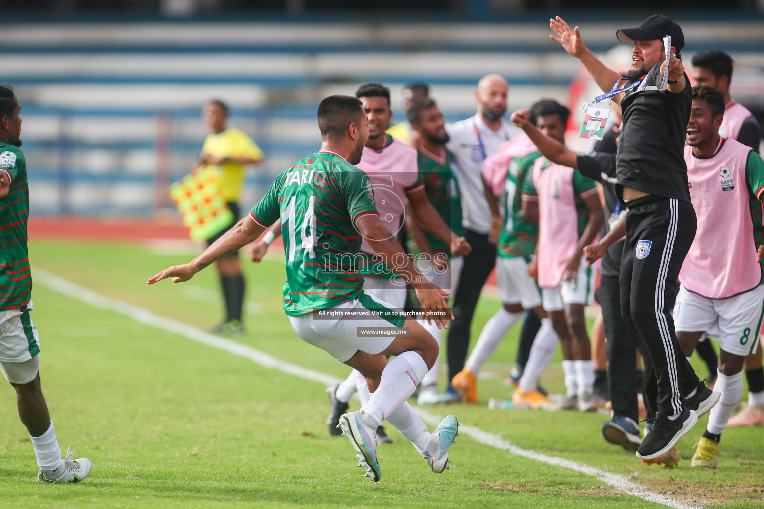 Bangladesh vs Maldives in SAFF Championship 2023 held in Sree Kanteerava Stadium, Bengaluru, India, on Saturday, 25th June 2023. Photos: Nausham Waheed, Hassan Simah / images.mv