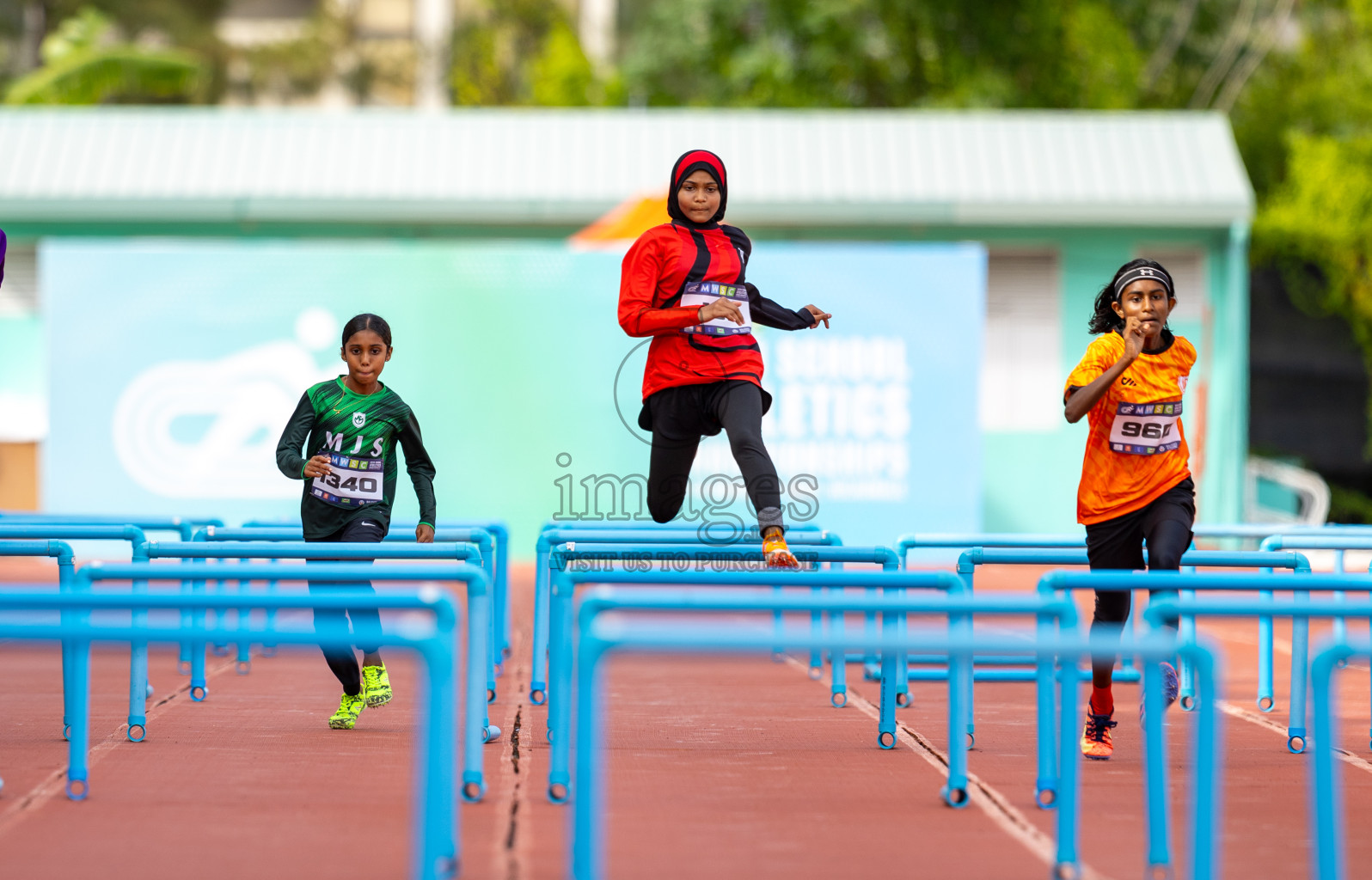 Day 2 of MWSC Interschool Athletics Championships 2024 held in Hulhumale Running Track, Hulhumale, Maldives on Sunday, 10th November 2024. Photos by: Ismail Thoriq / Images.mv