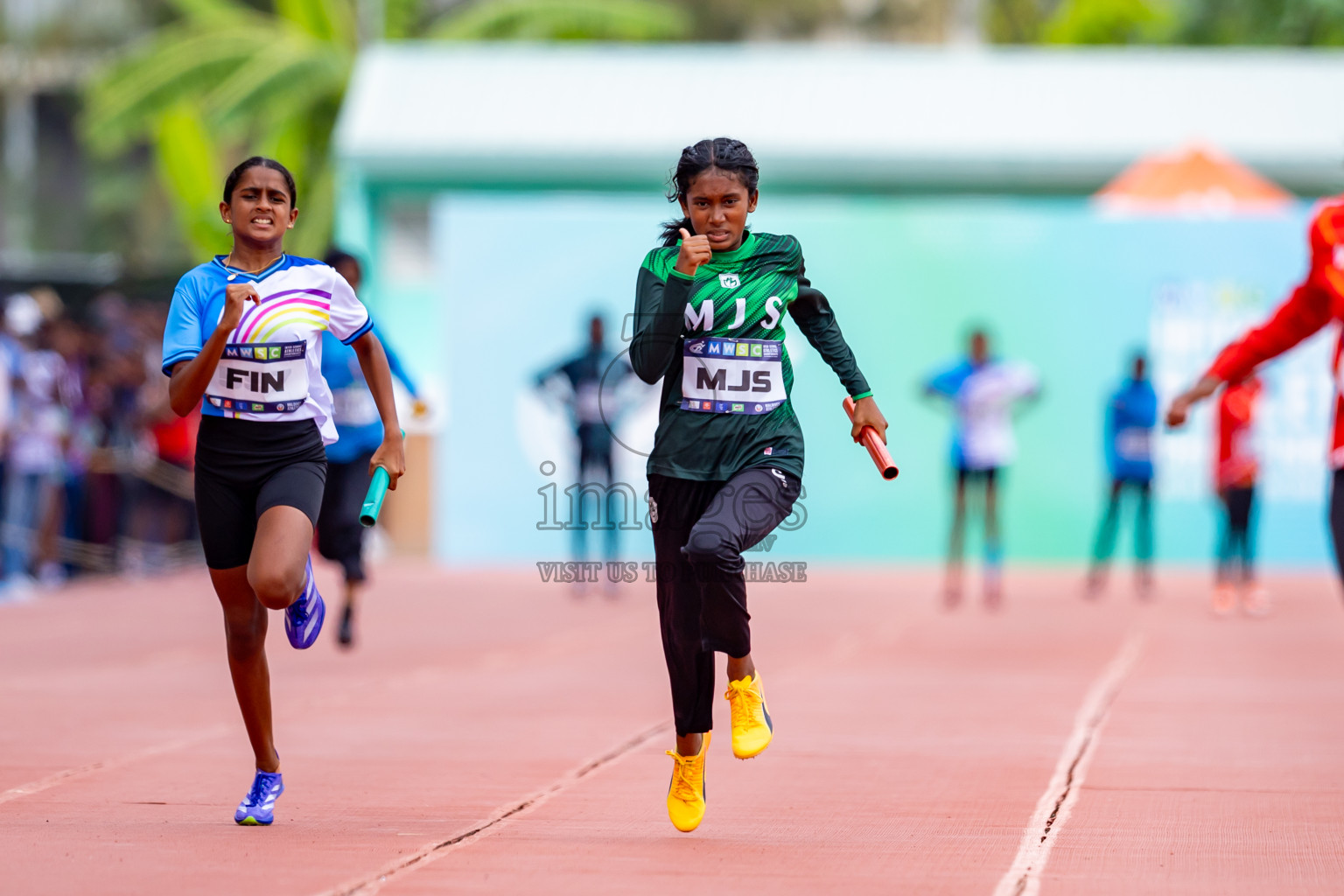 Day 6 of MWSC Interschool Athletics Championships 2024 held in Hulhumale Running Track, Hulhumale, Maldives on Thursday, 14th November 2024. Photos by: Nausham Waheed / Images.mv