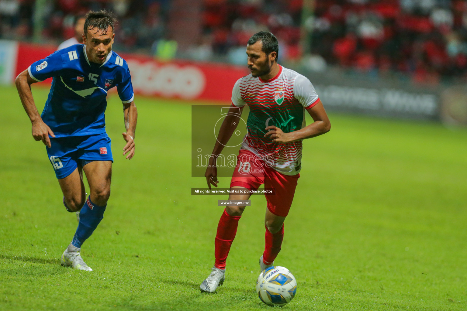 Maldives vs Nepal in SAFF Championship 2021 held on 1st October 2021 in Galolhu National Stadium, Male', Maldives