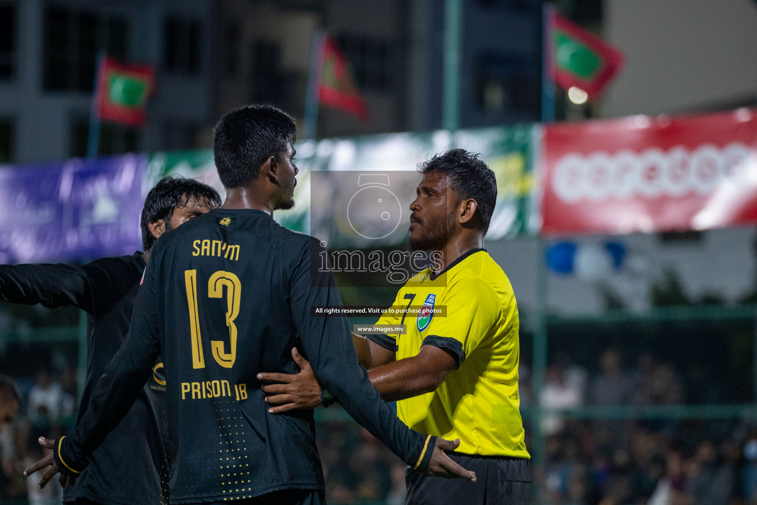 Prison Club vs MACL in the Quarter Finals of Club Maldives 2021 held at Hulhumale;, on 12th December 2021 Photos: Ismail Thoriq / images.mv