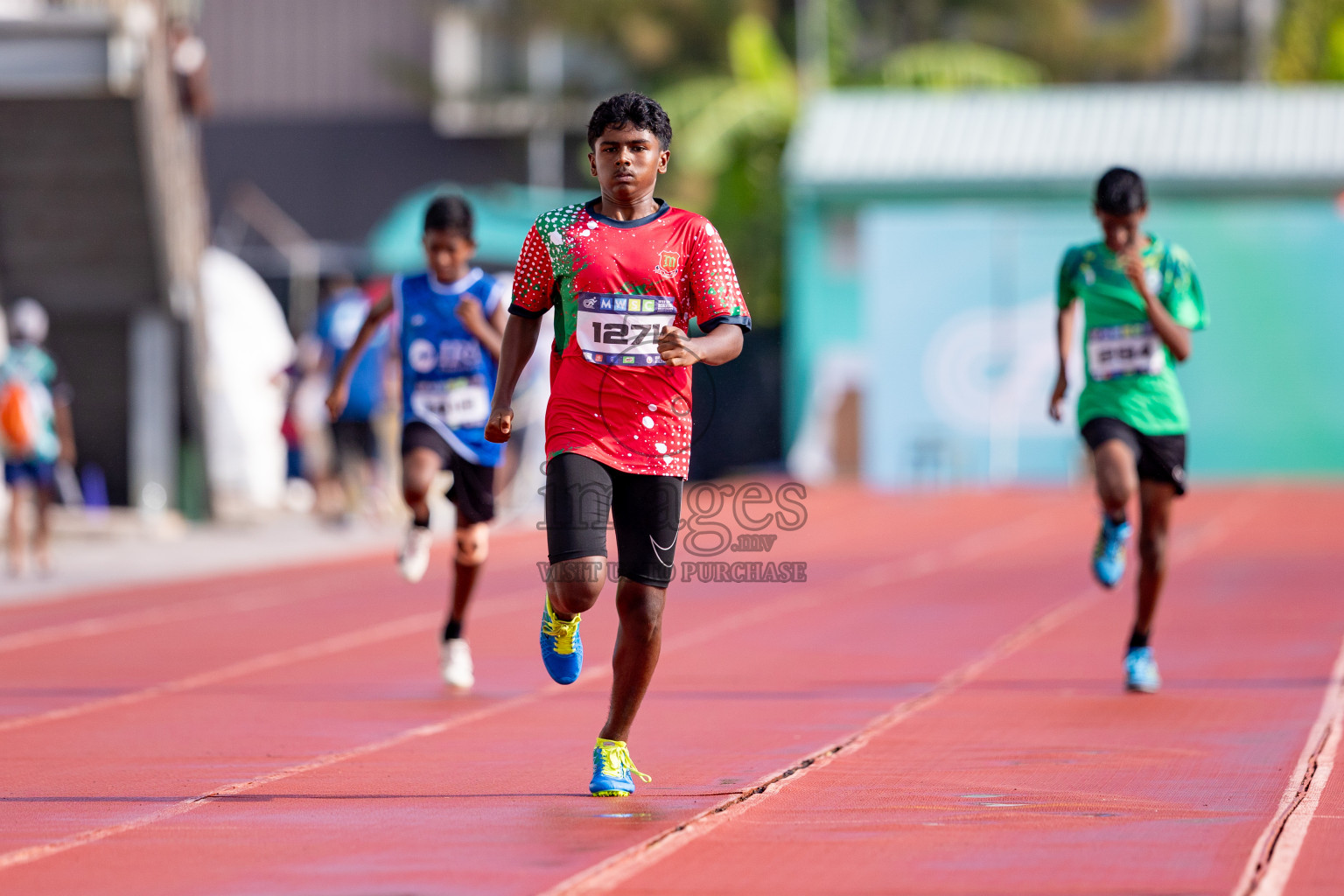 Day 3 of MWSC Interschool Athletics Championships 2024 held in Hulhumale Running Track, Hulhumale, Maldives on Monday, 11th November 2024. 
Photos by: Hassan Simah / Images.mv