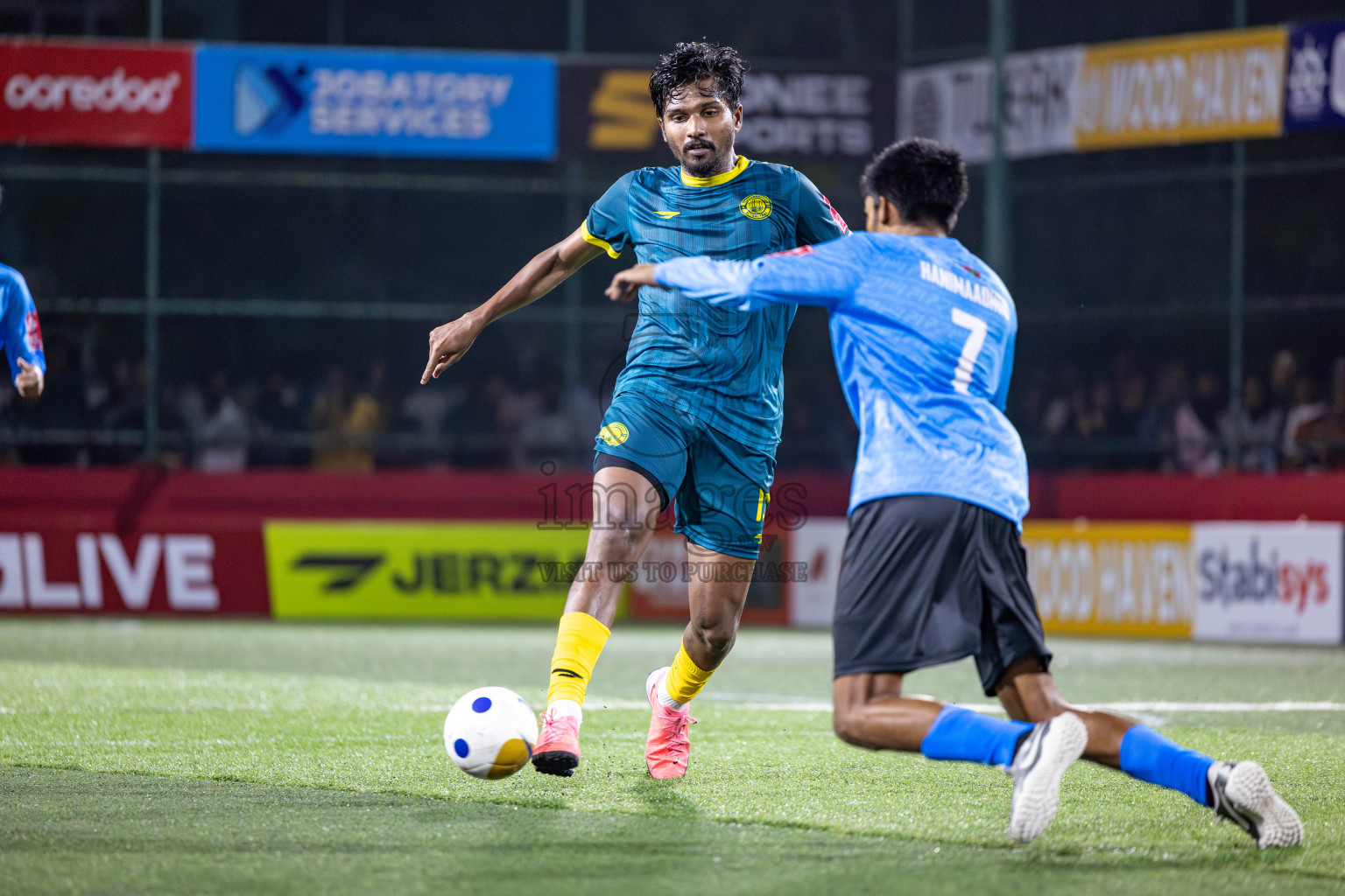 HDh. Hanimaadhoo vs HDh. Neykurendhoo in Day 1 of Golden Futsal Challenge 2025 on Sunday, 5th January 2025, in Hulhumale', Maldives 
Photos: Nausham Waheed / images.mv