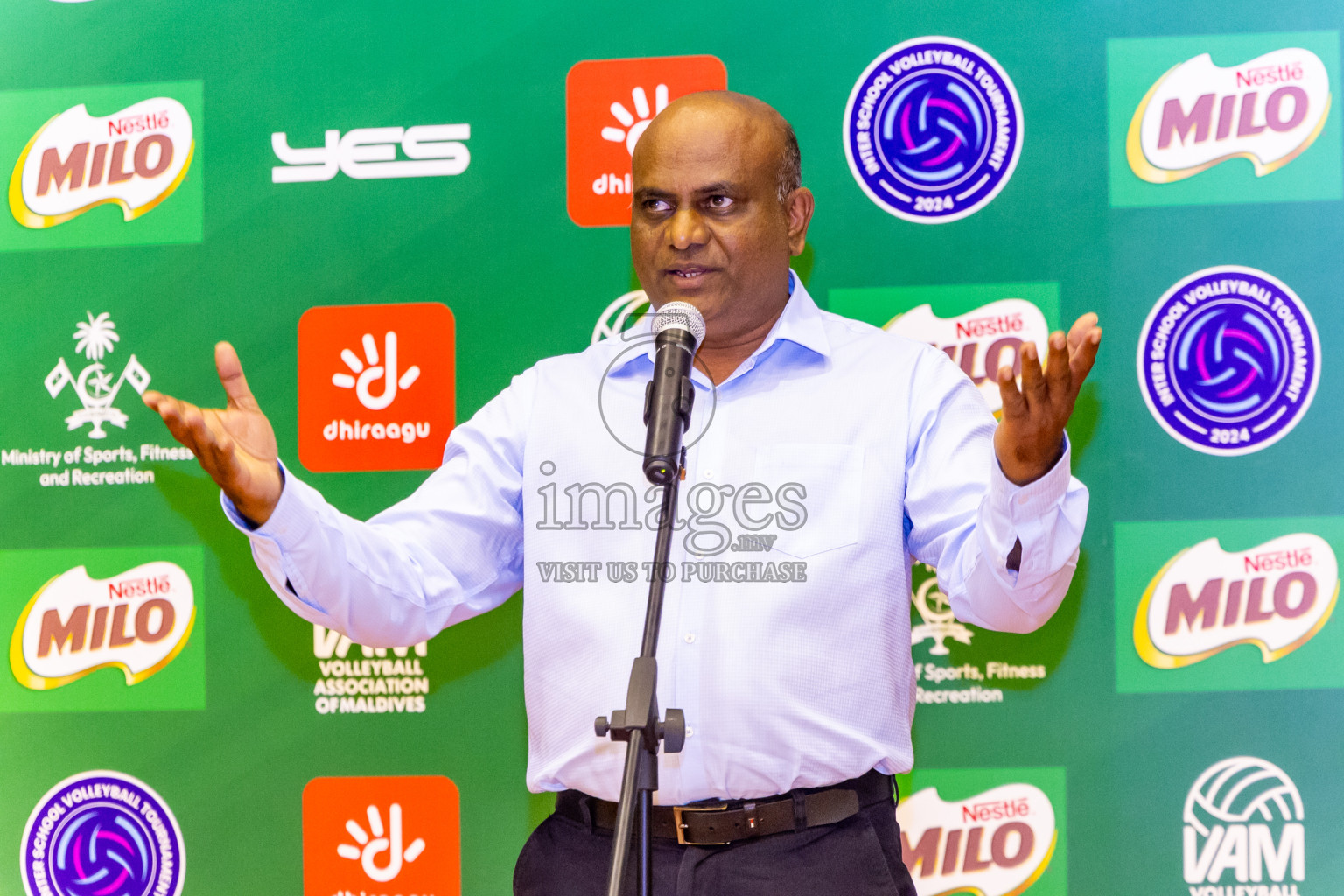 Finals of Interschool Volleyball Tournament 2024 was held in Social Center at Male', Maldives on Friday, 6th December 2024. Photos: Nausham Waheed / images.mv