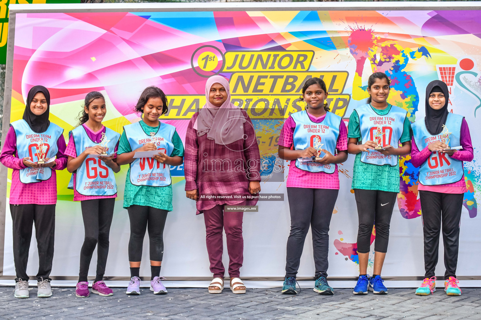 Final of Junior Netball Championship 2022 held in Male', Maldives on 19th March 2022. Photos by Nausham Waheed