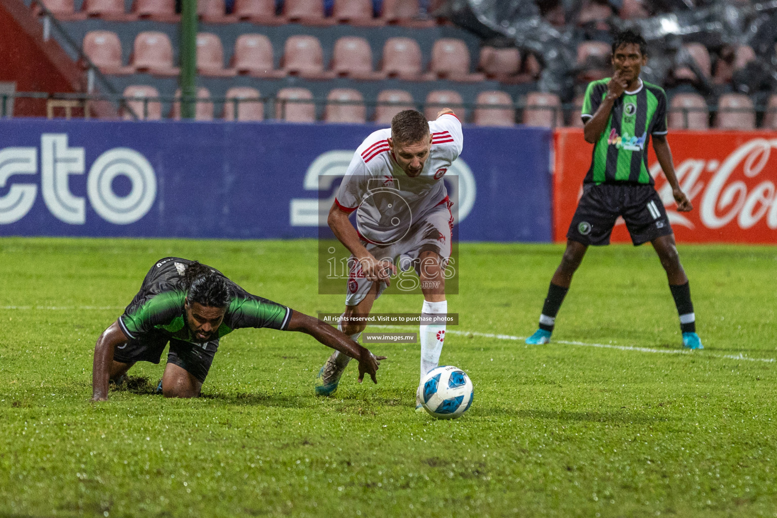 JJ Sports Club vs Buru Sports Club in the 2nd Division 2022 on 18th July 2022, held in National Football Stadium, Male', Maldives Photos: Hassan Simah / Images.mv