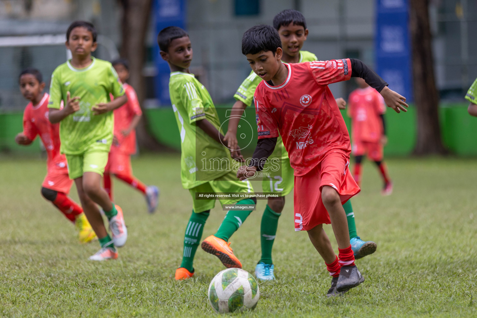 Day 2 of Nestle kids football fiesta, held in Henveyru Football Stadium, Male', Maldives on Thursday, 12th October 2023 Photos: Shuu Abdul Sattar / mages.mv